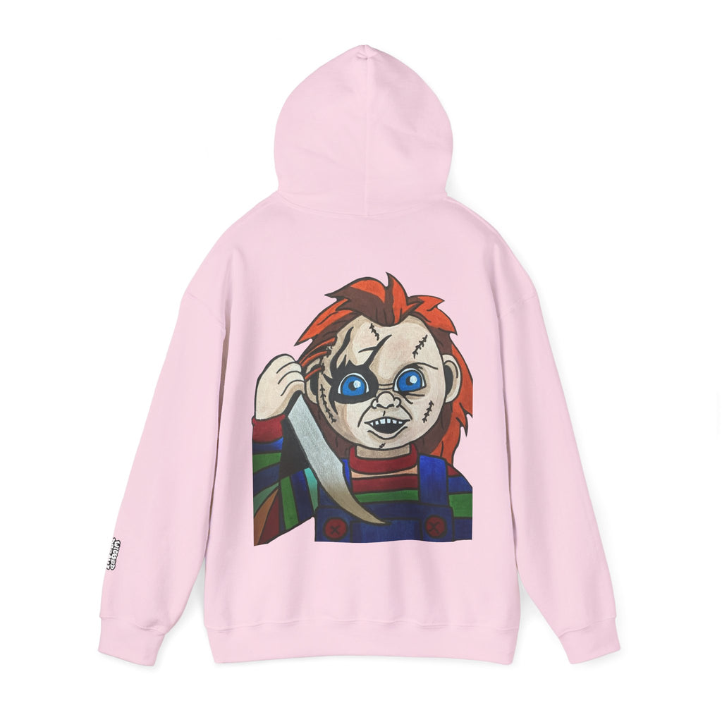 Chucky Graphic Hoodie, Unisex Sweatshirt, Horror Movie Apparel, Gift for Horror Fans, Spooky Season Fashion