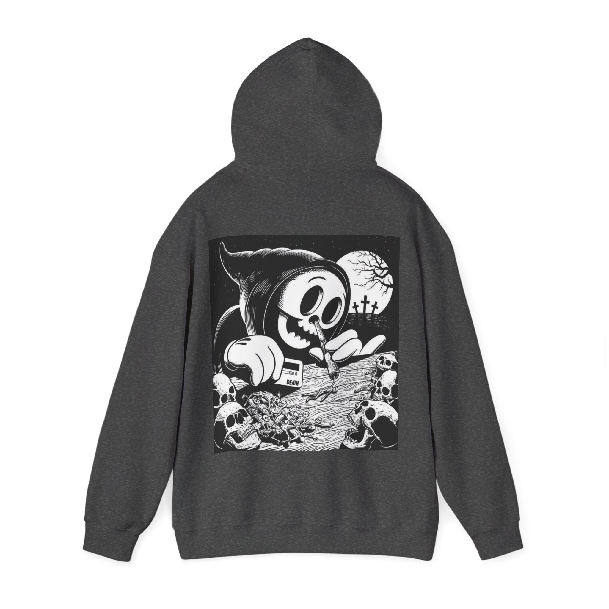 Gothic Graphic Hoodie, Unisex Heavy Blend Sweatshirt, Cool Streetwear, Casual Wear, Fall Fashion, Halloween Style