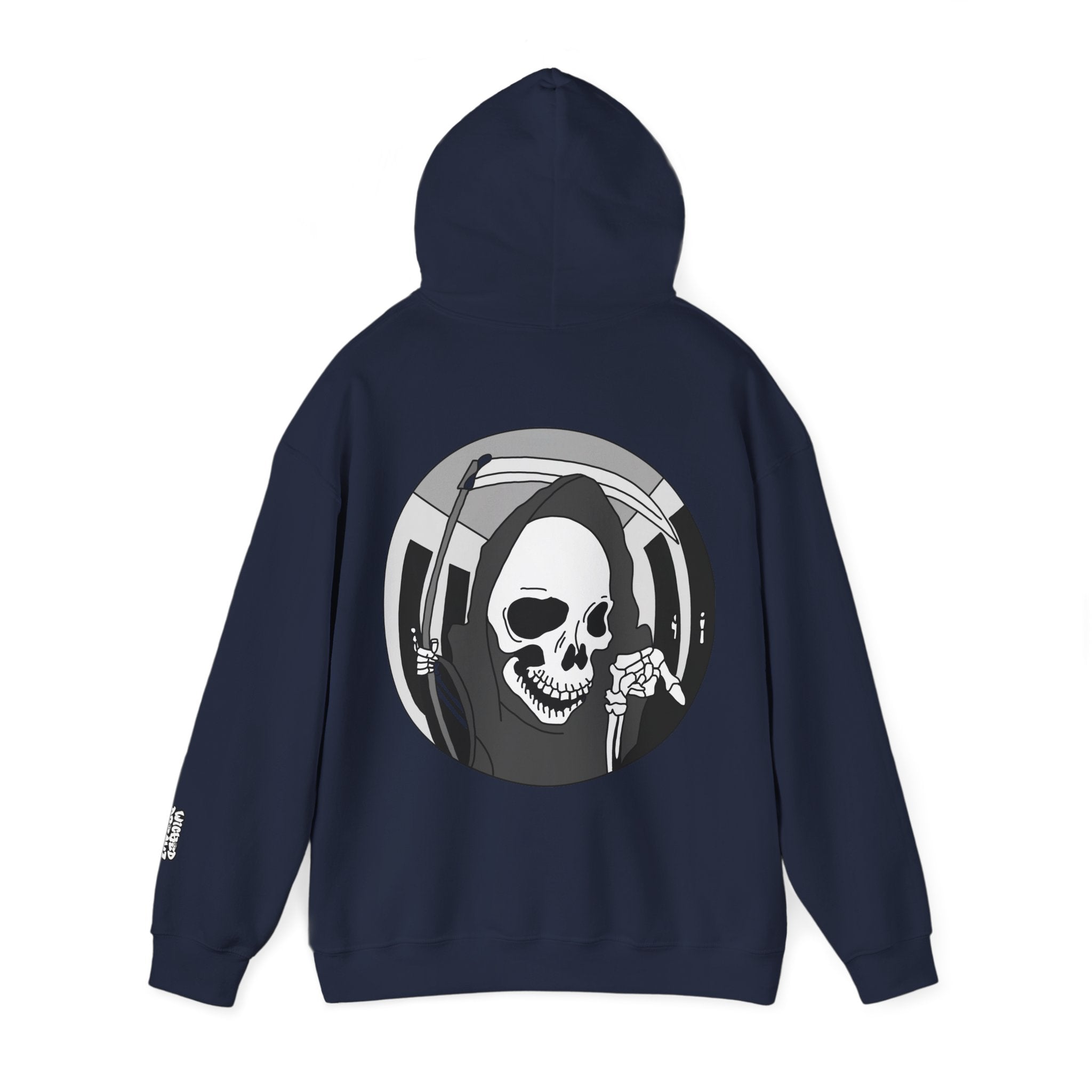 Gothic Grim Reaper Hoodie, Cozy Unisex Sweatshirt for Alternative Fashion Lovers, Perfect for Halloween & Casual Wear