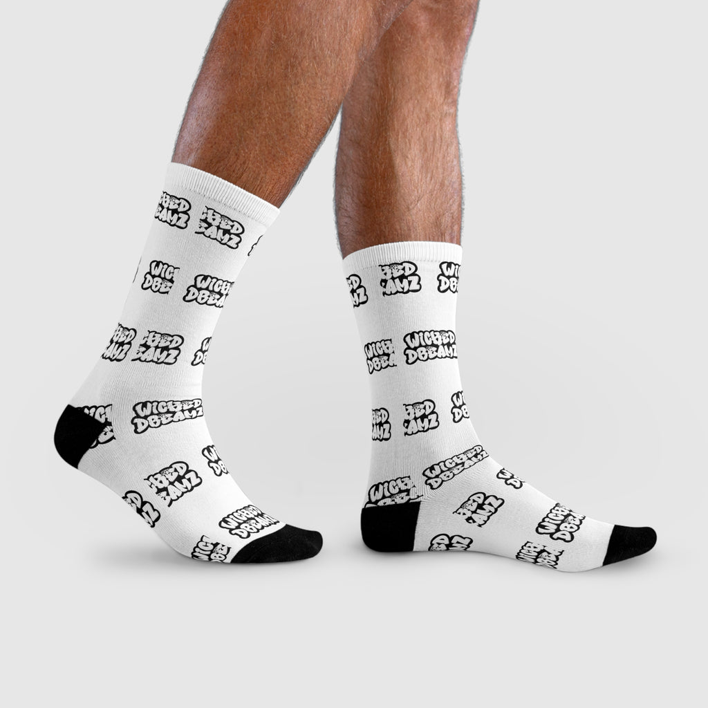 Wicked Domain Sublimation Crew Socks, Fun Casual Socks, Gift for Sock Lovers, Unique Statement Socks, Ideal for Everyday Wear