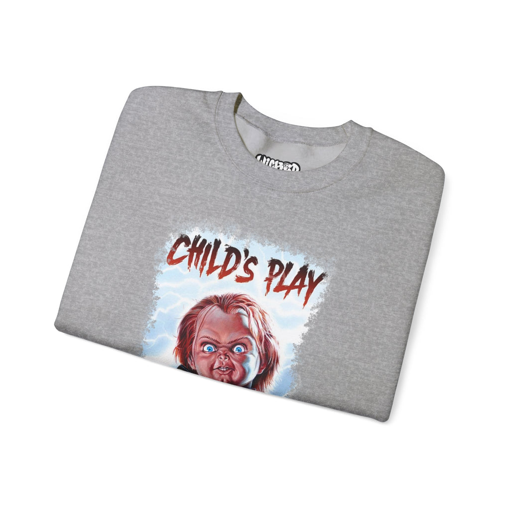 Child’s Play Horror Sweatshirt, Unisex Crewneck, Chucky Movie Merchandise, Halloween Gift, Cozy Horror Apparel