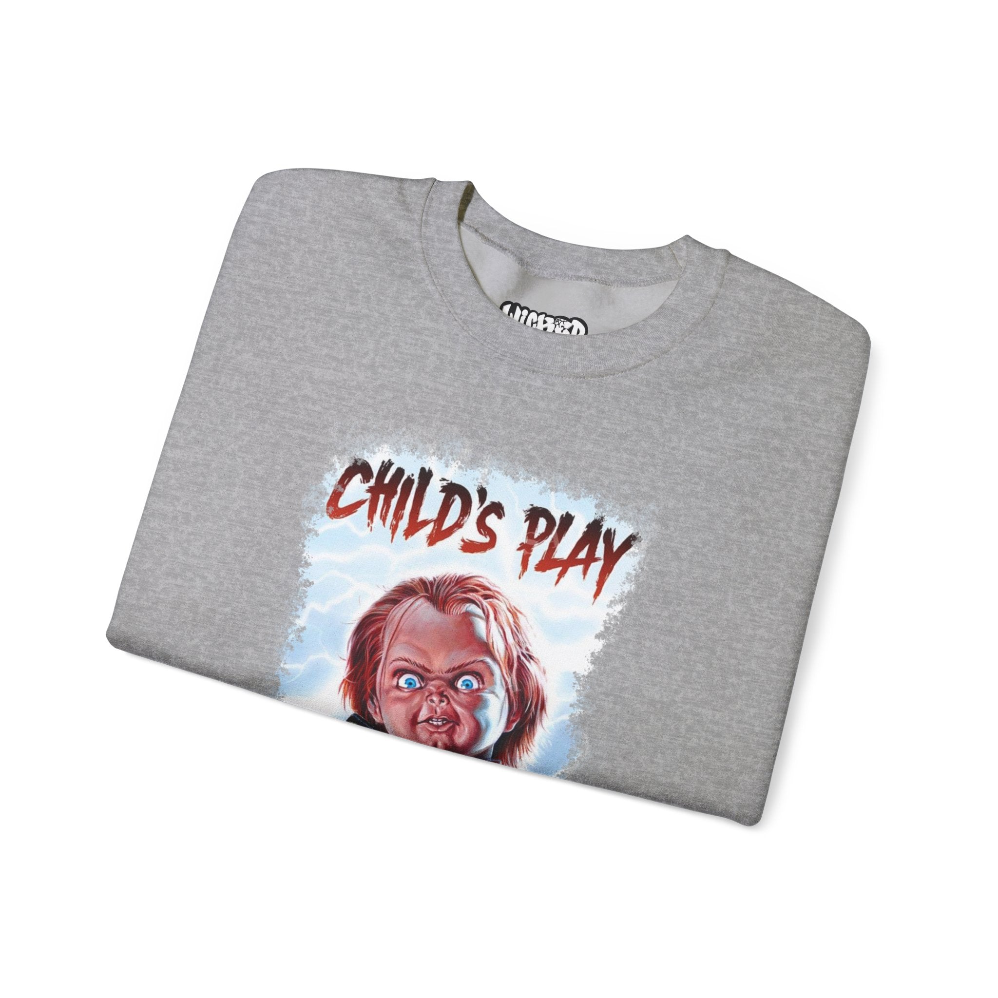 Child’s Play Horror Sweatshirt, Unisex Crewneck, Chucky Movie Merchandise, Halloween Gift, Cozy Horror Apparel