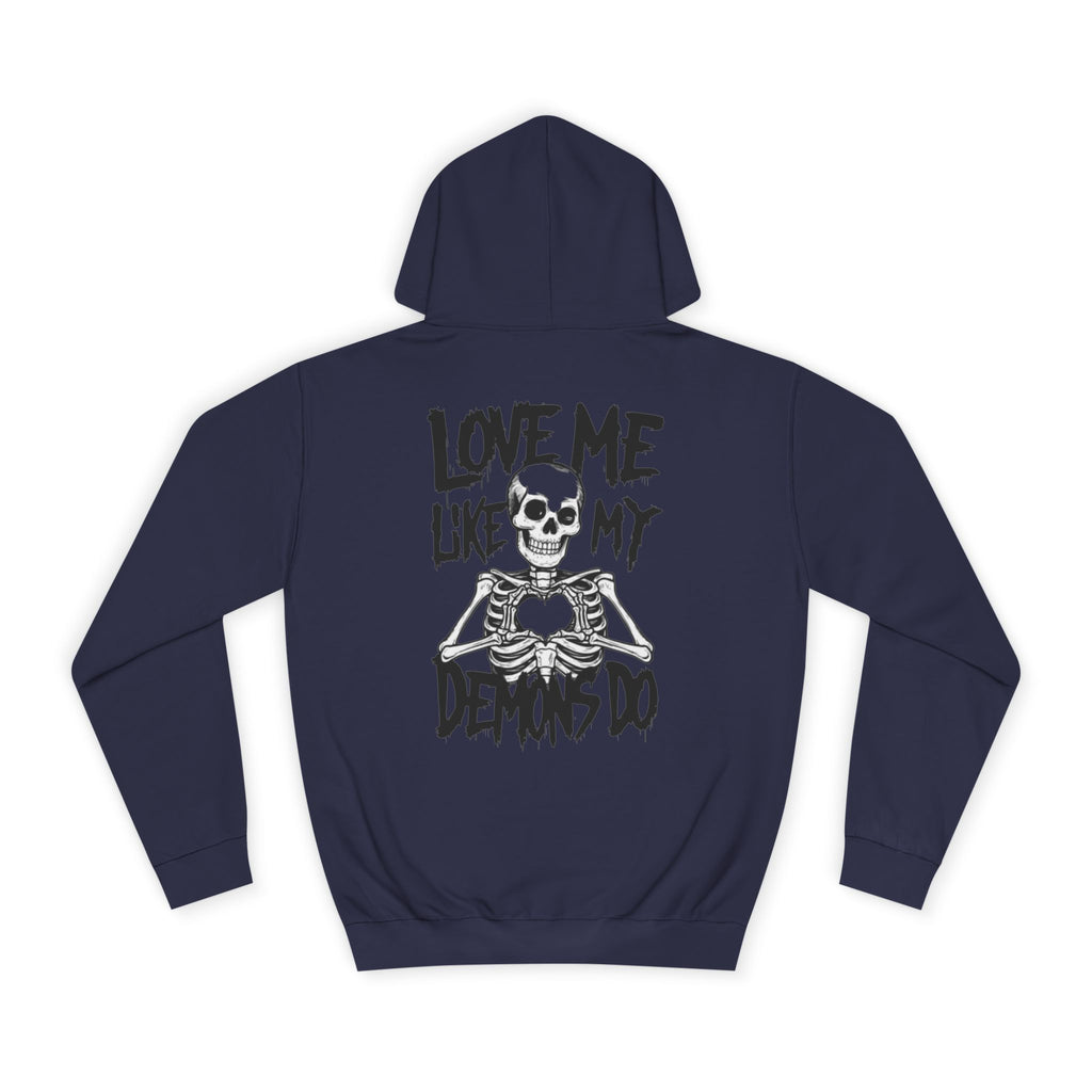 Unisex Skull Art College Hoodie, Casual Halloween Sweatshirt, College Student Gift, Graphic Hoodie for Men and Women, Trendy Layering Wear