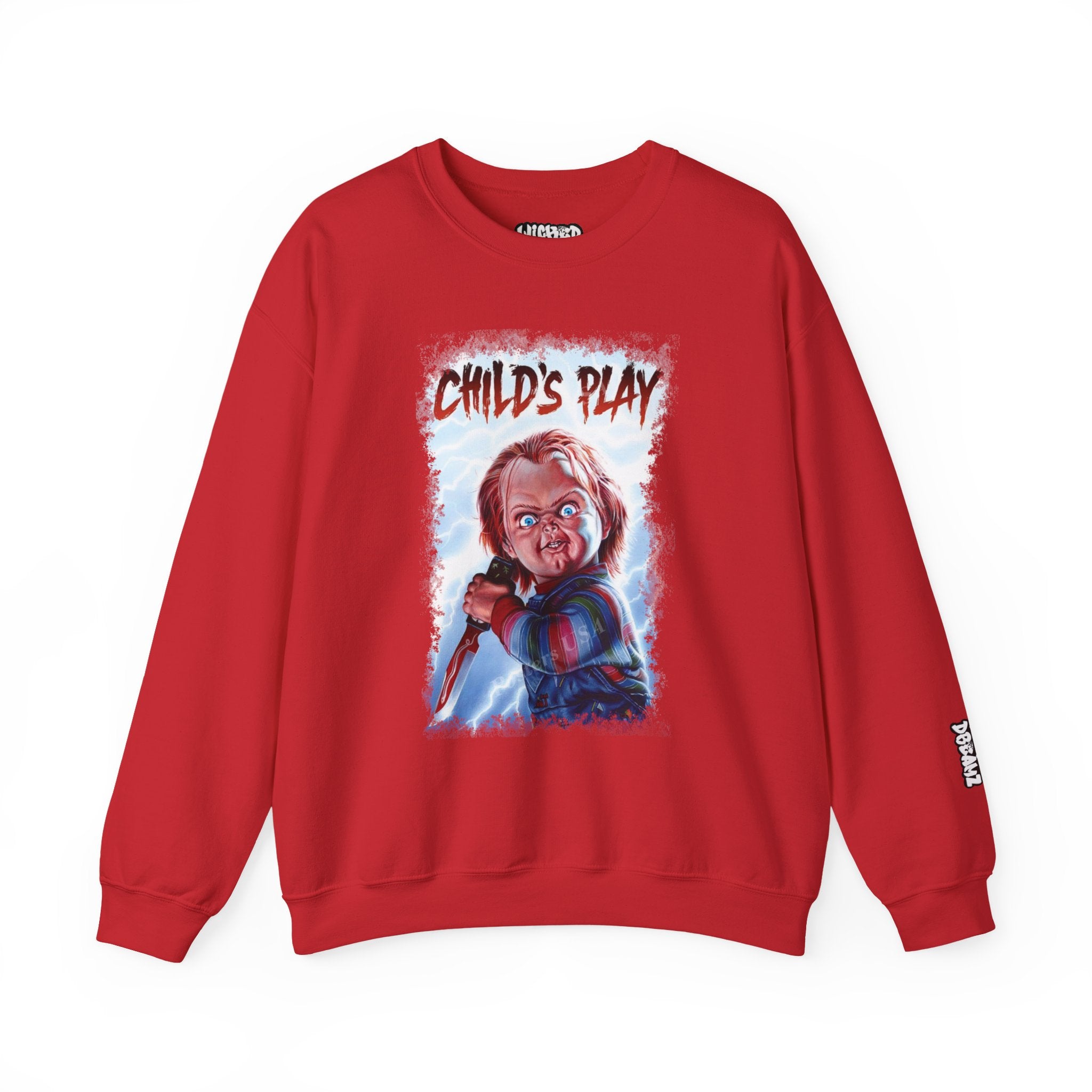 Child’s Play Horror Sweatshirt, Unisex Crewneck, Chucky Movie Merchandise, Halloween Gift, Cozy Horror Apparel