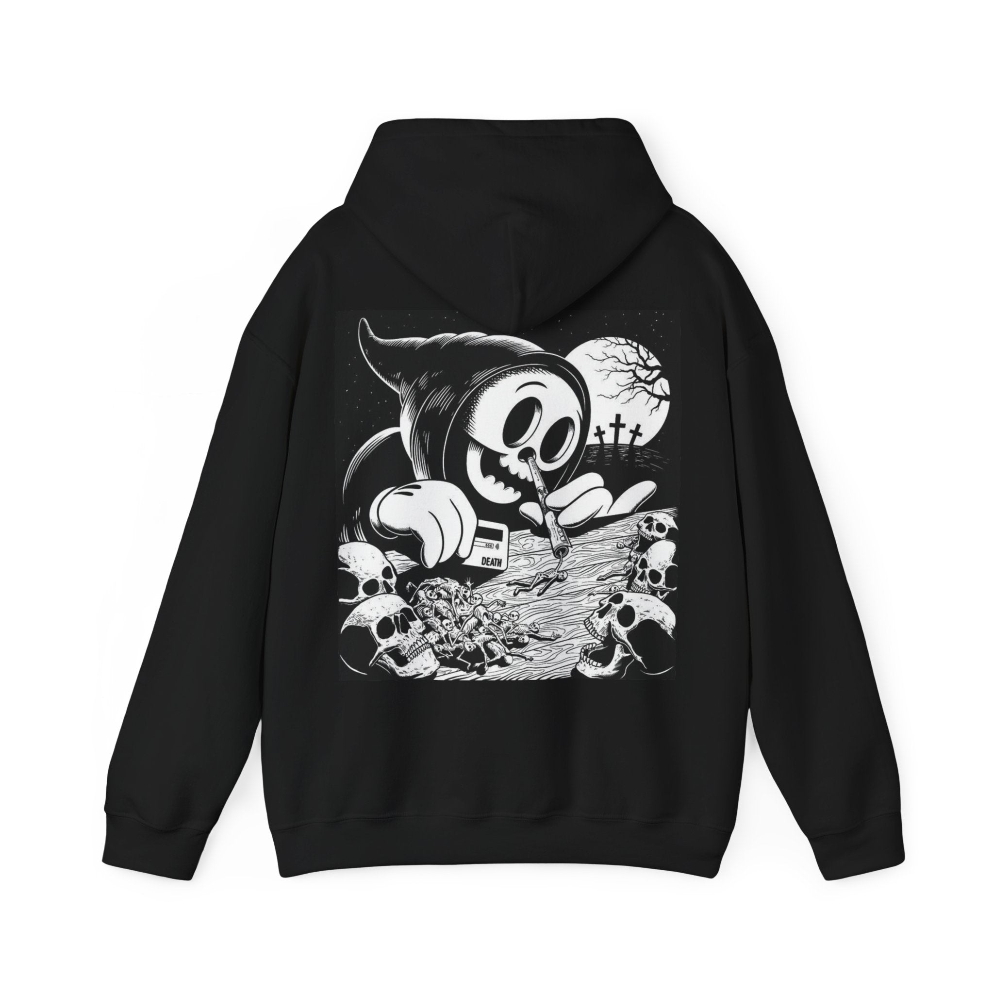 Gothic Graphic Hoodie, Unisex Heavy Blend Sweatshirt, Cool Streetwear, Casual Wear, Fall Fashion, Halloween Style