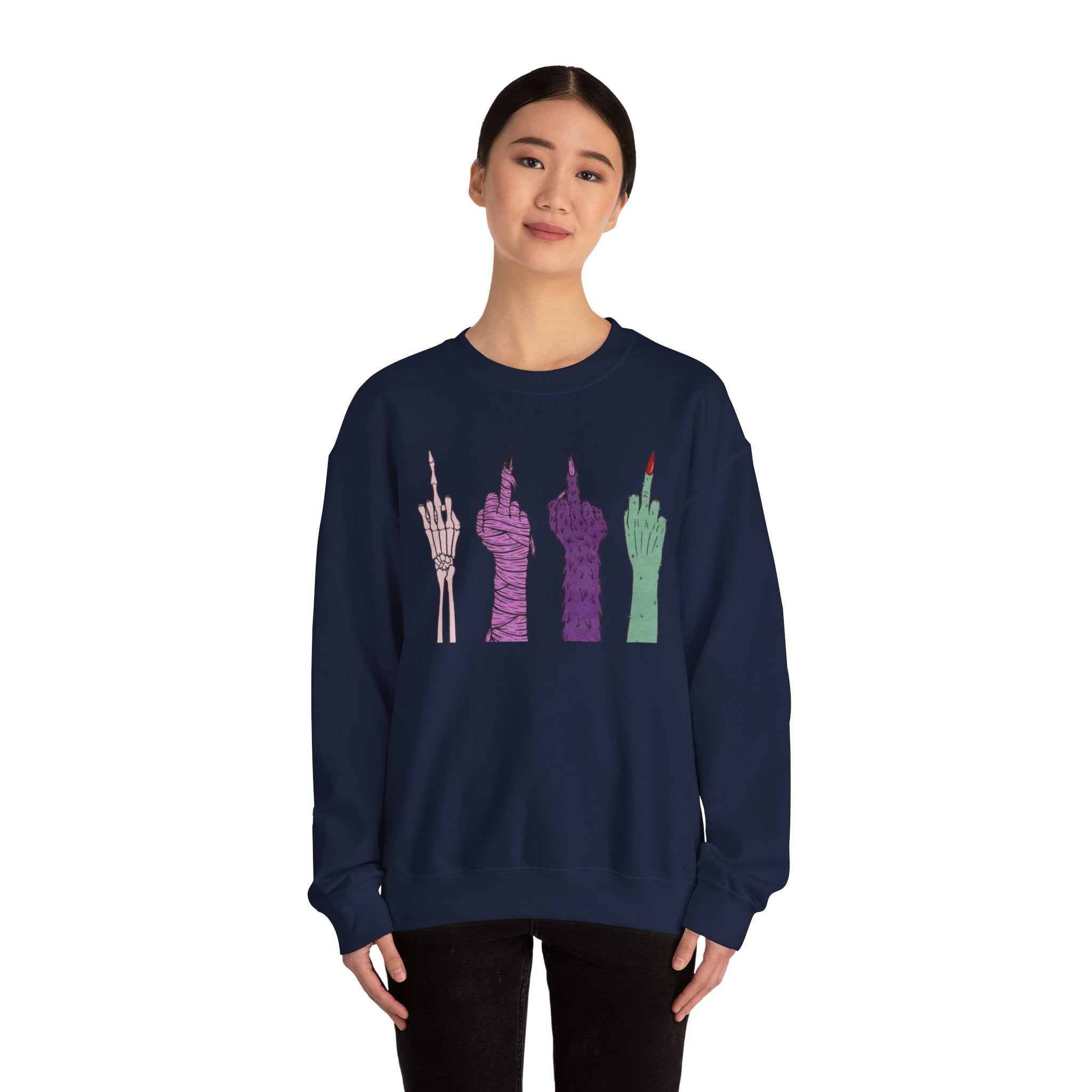 Artistic Skeleton Crewneck Sweatshirt, Unique Graphic Sweatshirt, Trendy Unisex Pullover, Statement Apparel, Casual Streetwear