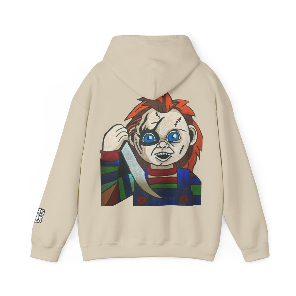 Chucky Graphic Hoodie, Unisex Sweatshirt, Horror Movie Apparel, Gift for Horror Fans, Spooky Season Fashion