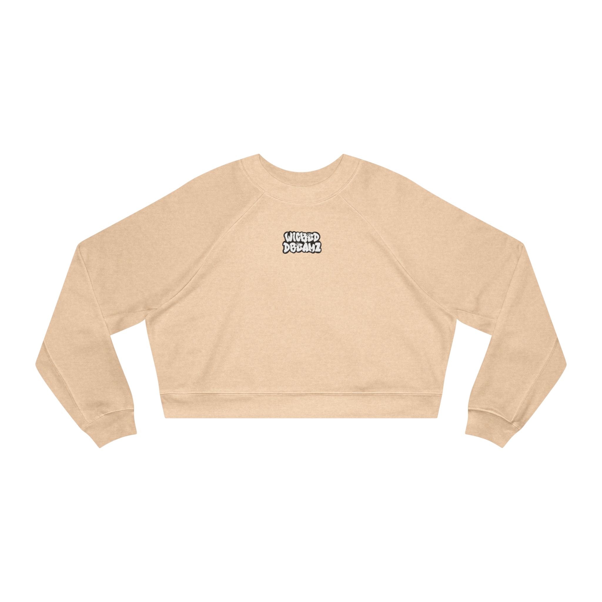 Wicked Dreamz Cropped Fleece Sweatshirt, Casual Layering Pullover, Gift for Her, Fall Fashion Essential, Cozy Lounge Sweater