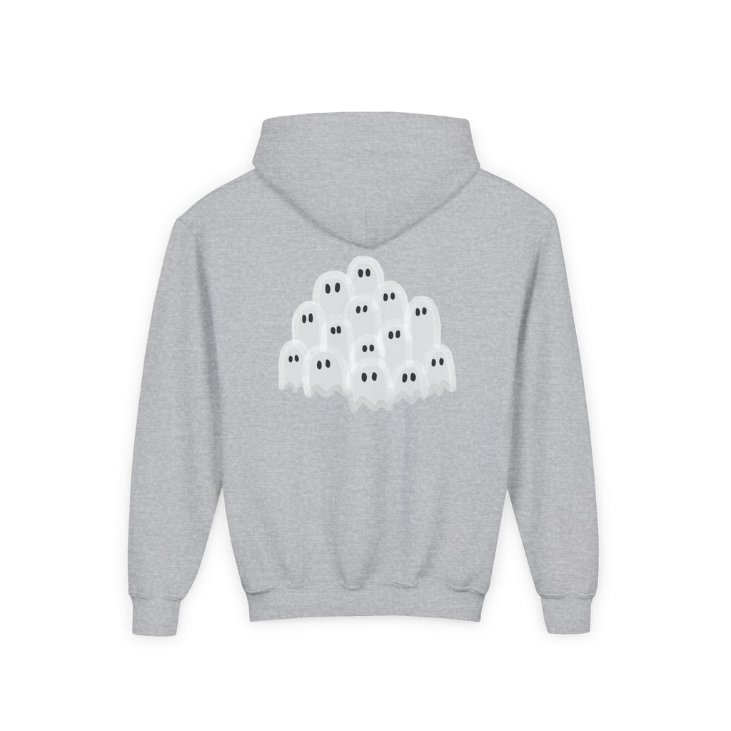 Youth Ghostly Fun Sweatshirt, Halloween Hoodie, Kids Pullover, Trick or Treat, Cozy Boo Apparel, Spooky Season Style