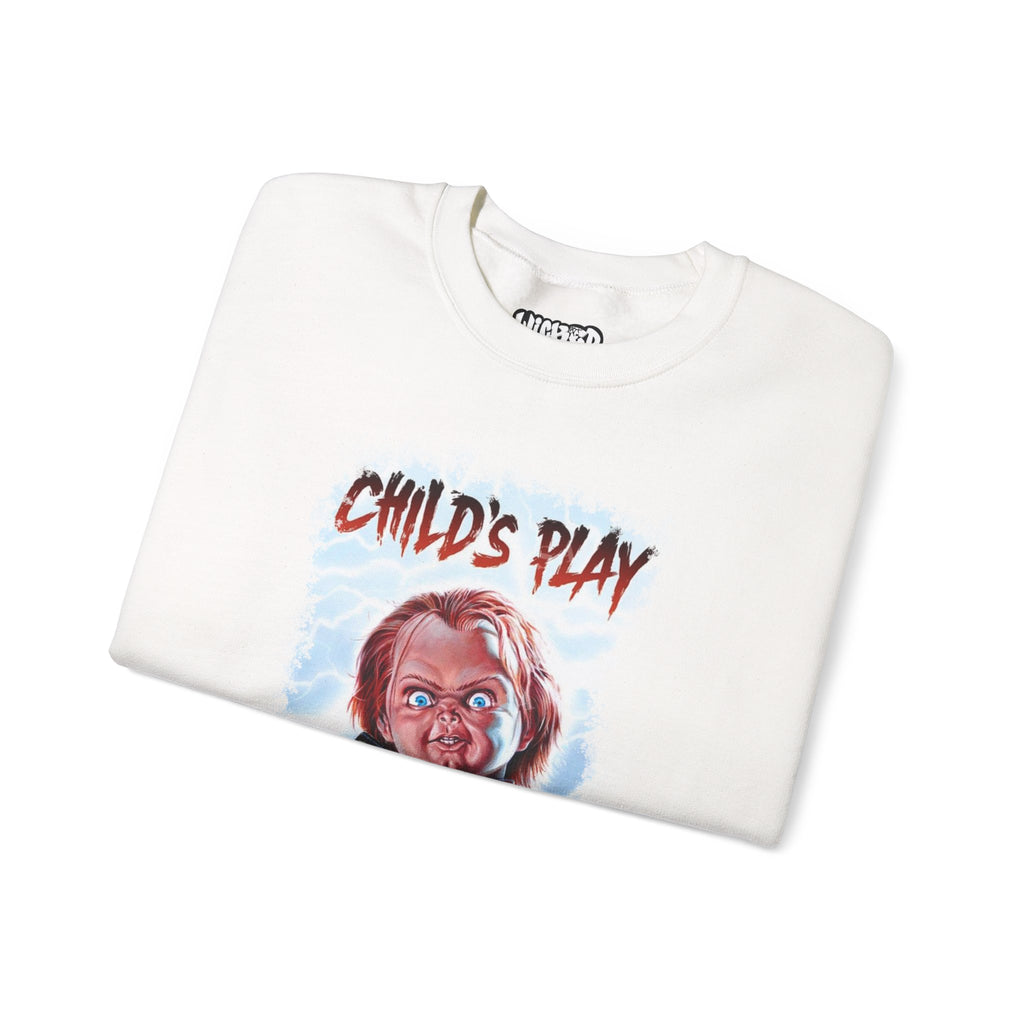 Child’s Play Horror Sweatshirt, Unisex Crewneck, Chucky Movie Merchandise, Halloween Gift, Cozy Horror Apparel