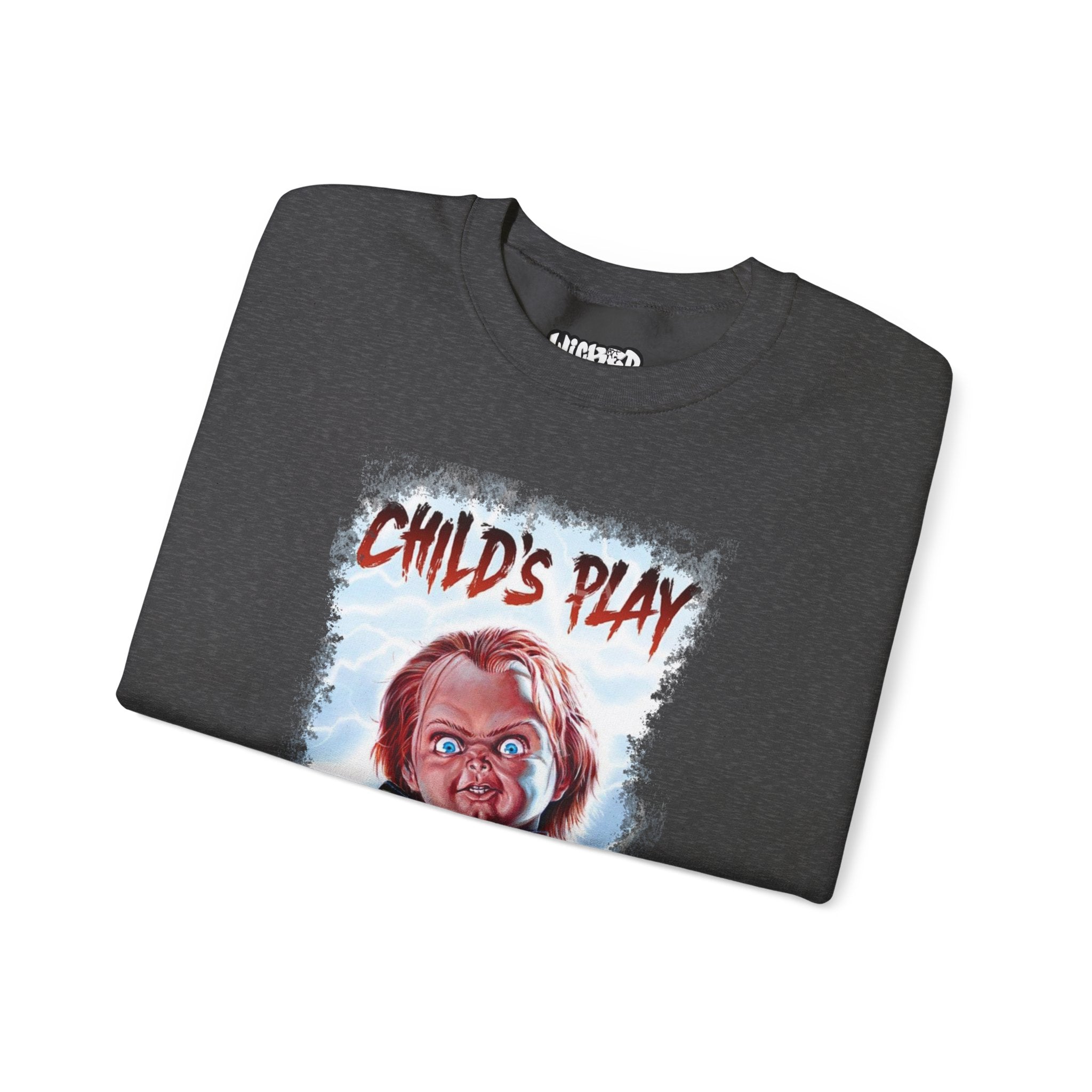 Child’s Play Horror Sweatshirt, Unisex Crewneck, Chucky Movie Merchandise, Halloween Gift, Cozy Horror Apparel