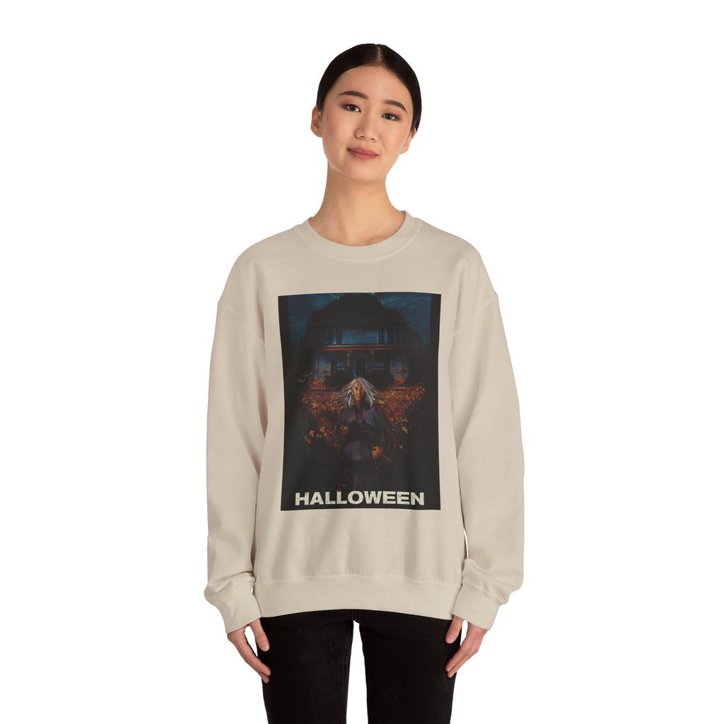 Halloween Crewneck Sweatshirt - Unisex Heavy Blend, Spooky Apparel, Cozy Halloween Outfit, October Festive Wear, Witchy Vibes