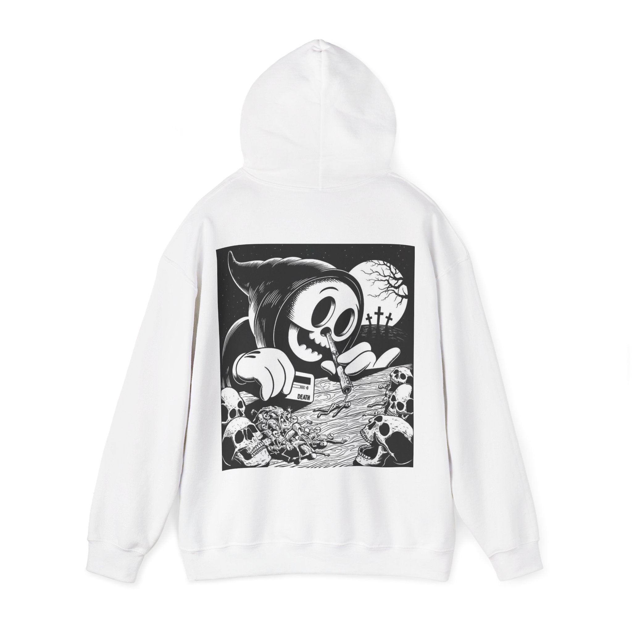 Gothic Graphic Hoodie, Unisex Heavy Blend Sweatshirt, Cool Streetwear, Casual Wear, Fall Fashion, Halloween Style