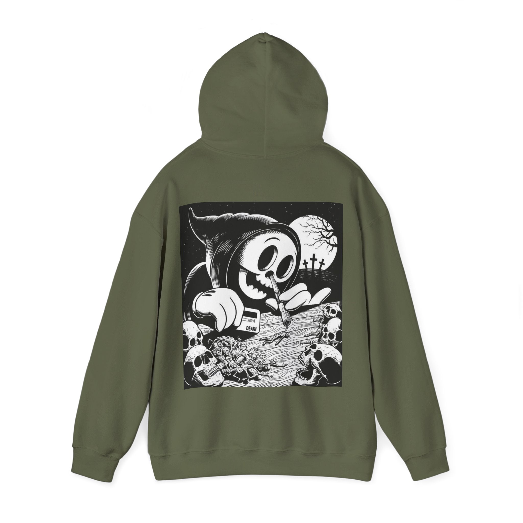 Gothic Graphic Hoodie, Unisex Heavy Blend Sweatshirt, Cool Streetwear, Casual Wear, Fall Fashion, Halloween Style