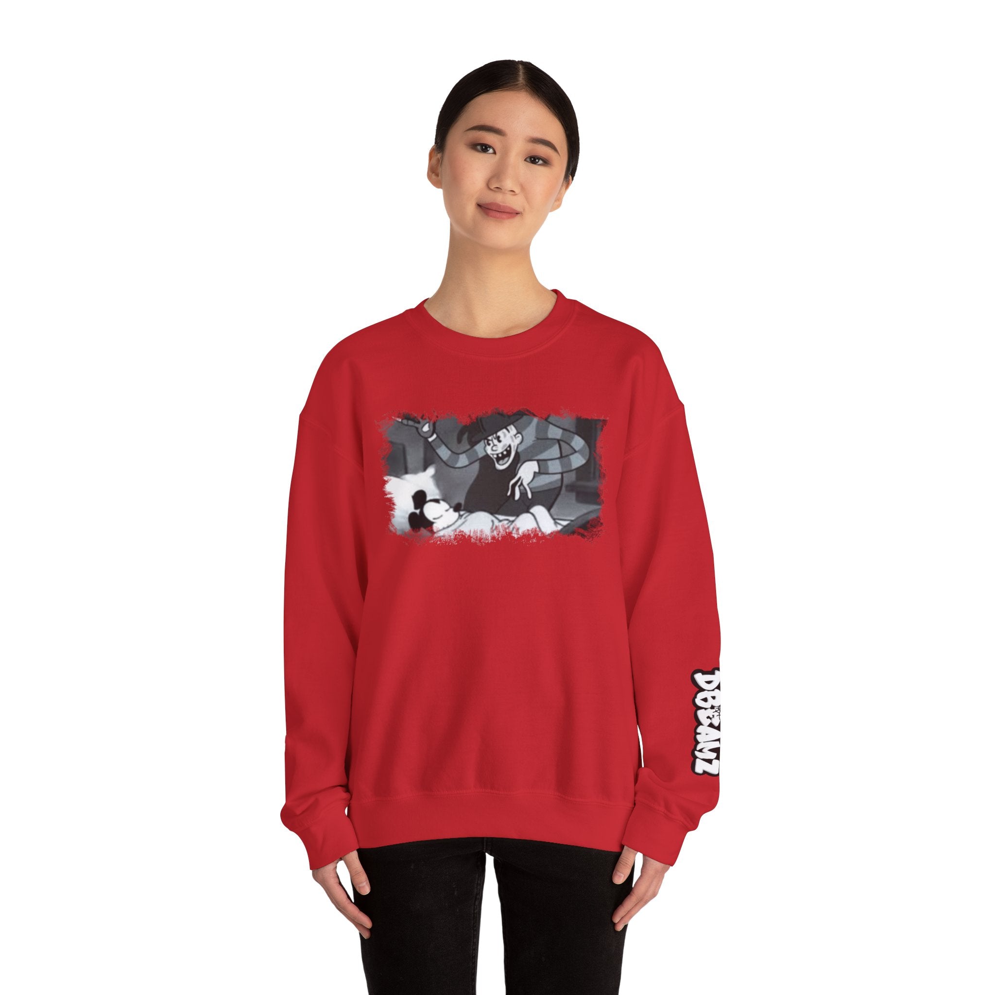 Vintage Cartoon-Inspired Unisex Crewneck Sweatshirt, Cozy Gift for Friends, Relaxed Style, Perfect for Casual Outings, Cartoon Lover Apparel