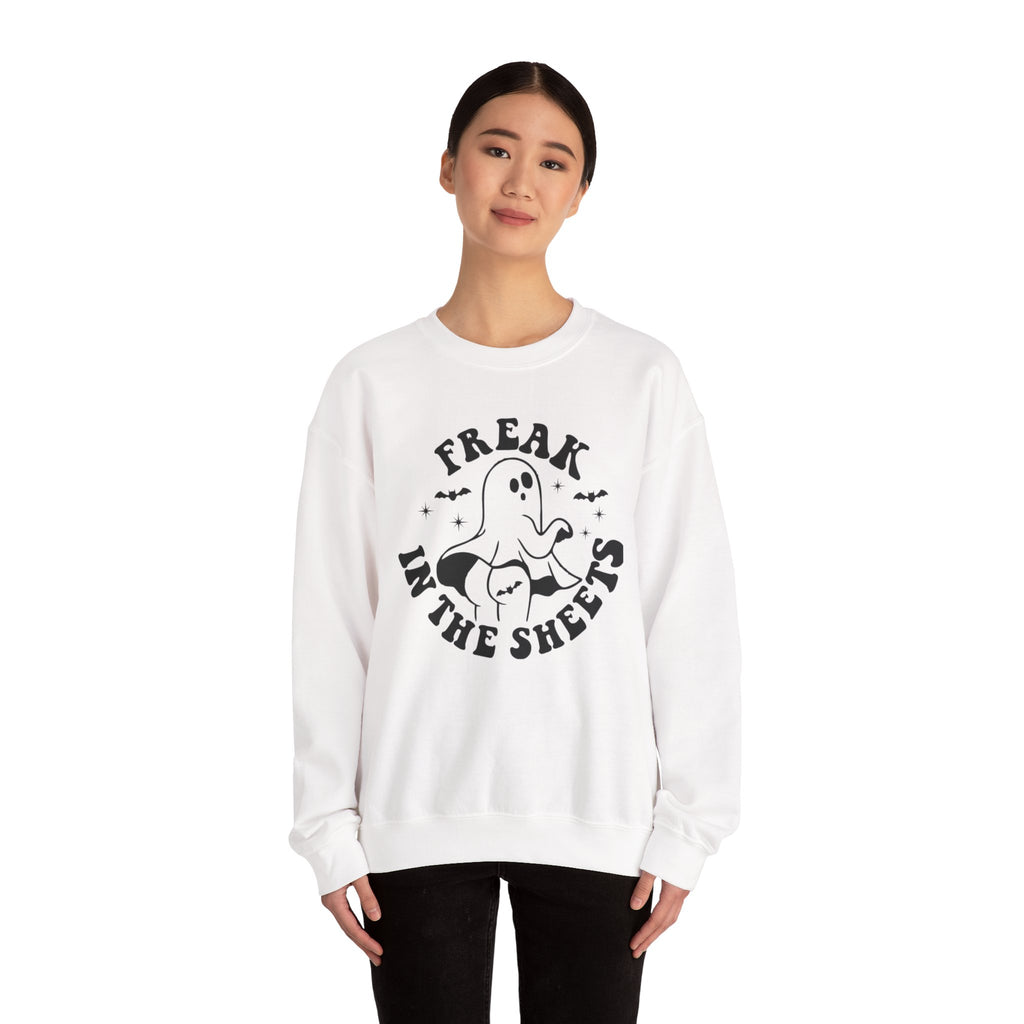Ghostly Humor Crewneck Sweatshirt: Perfect for Halloween, Cozy Nights, Casual Wear, Ghost Lover Gift, Spooky Season Apparel
