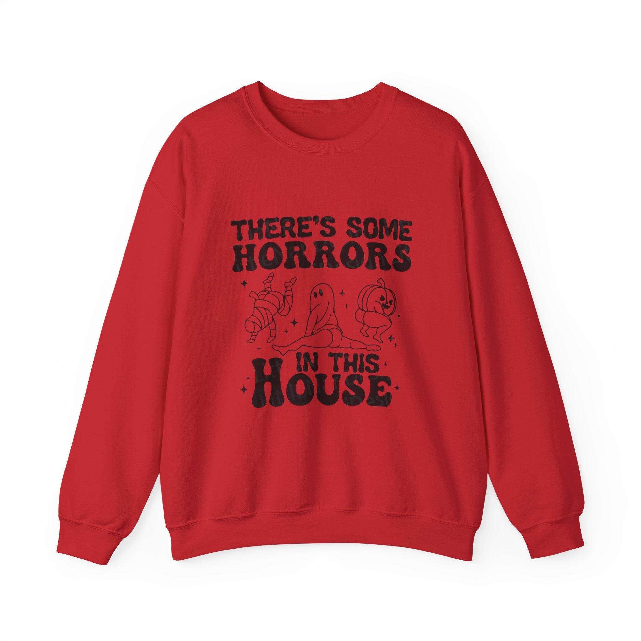Horror-Themed Crewneck Sweatshirt, Cozy Unisex Pullovers for Halloween, Fall Fashion, Gift for Horror Fans, Halloween Costume