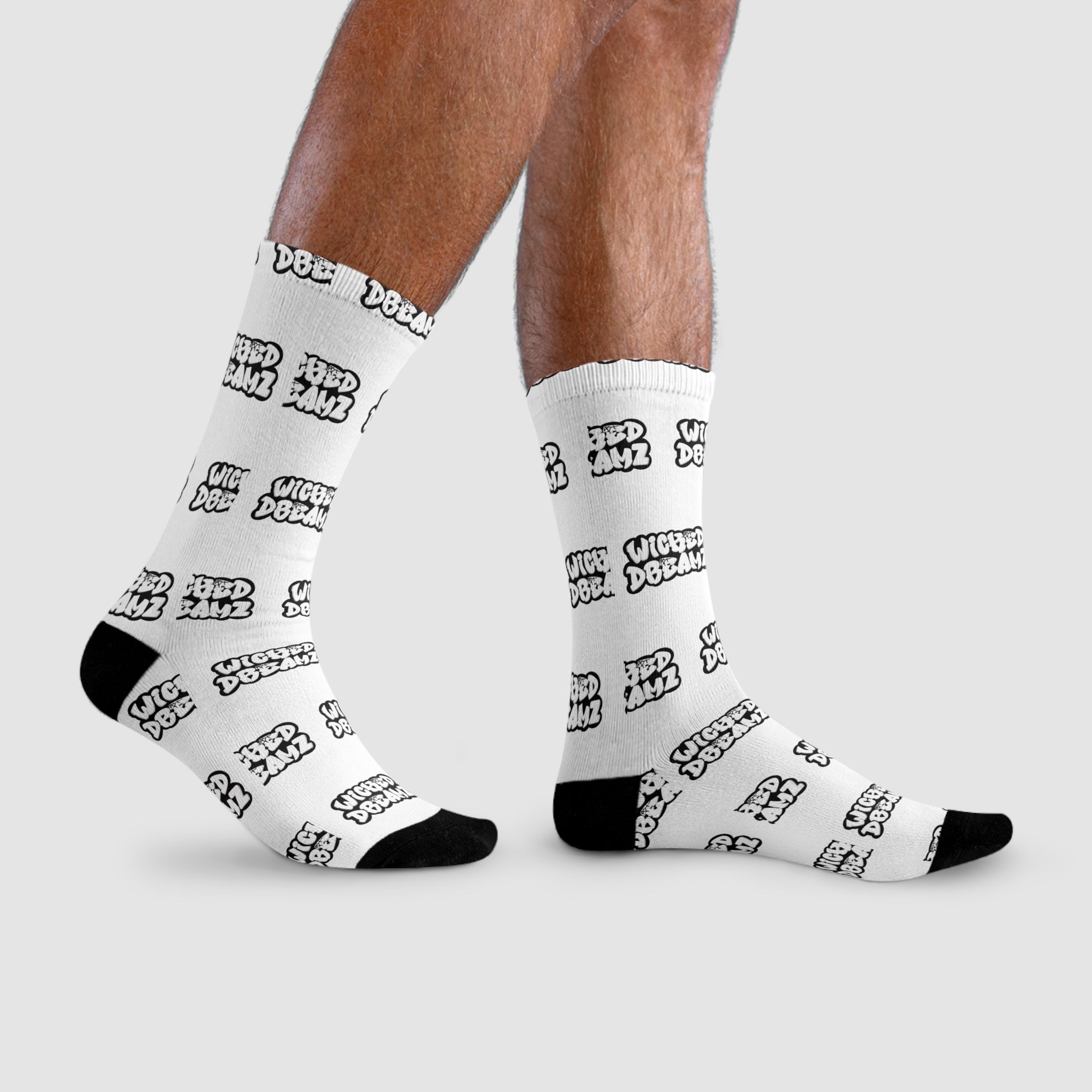 Wicked Domain Sublimation Crew Socks, Fun Casual Socks, Gift for Sock Lovers, Unique Statement Socks, Ideal for Everyday Wear