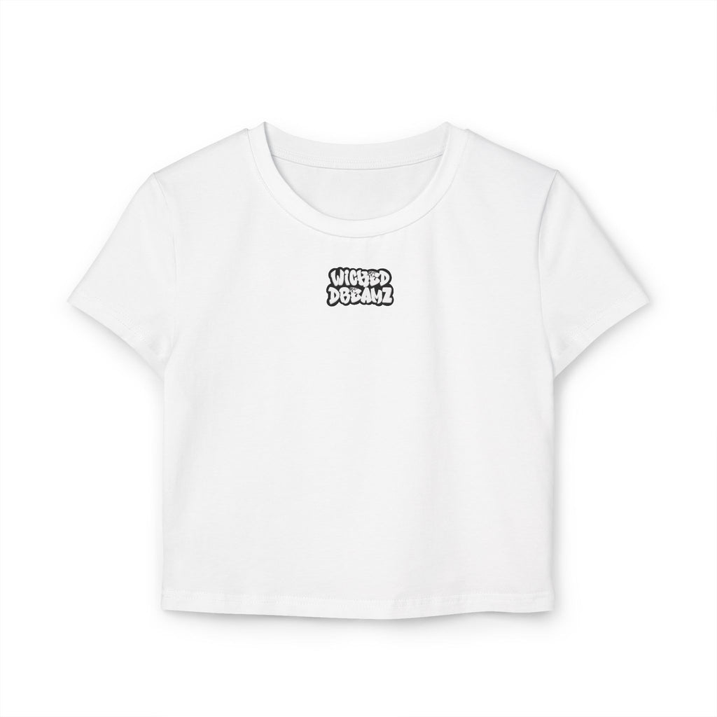 Wicked Dreams Women's Baby Tee, Cute Graphic Crop Top, Casual Summer Shirt, Gift for Her, Trendy Weekend Wear