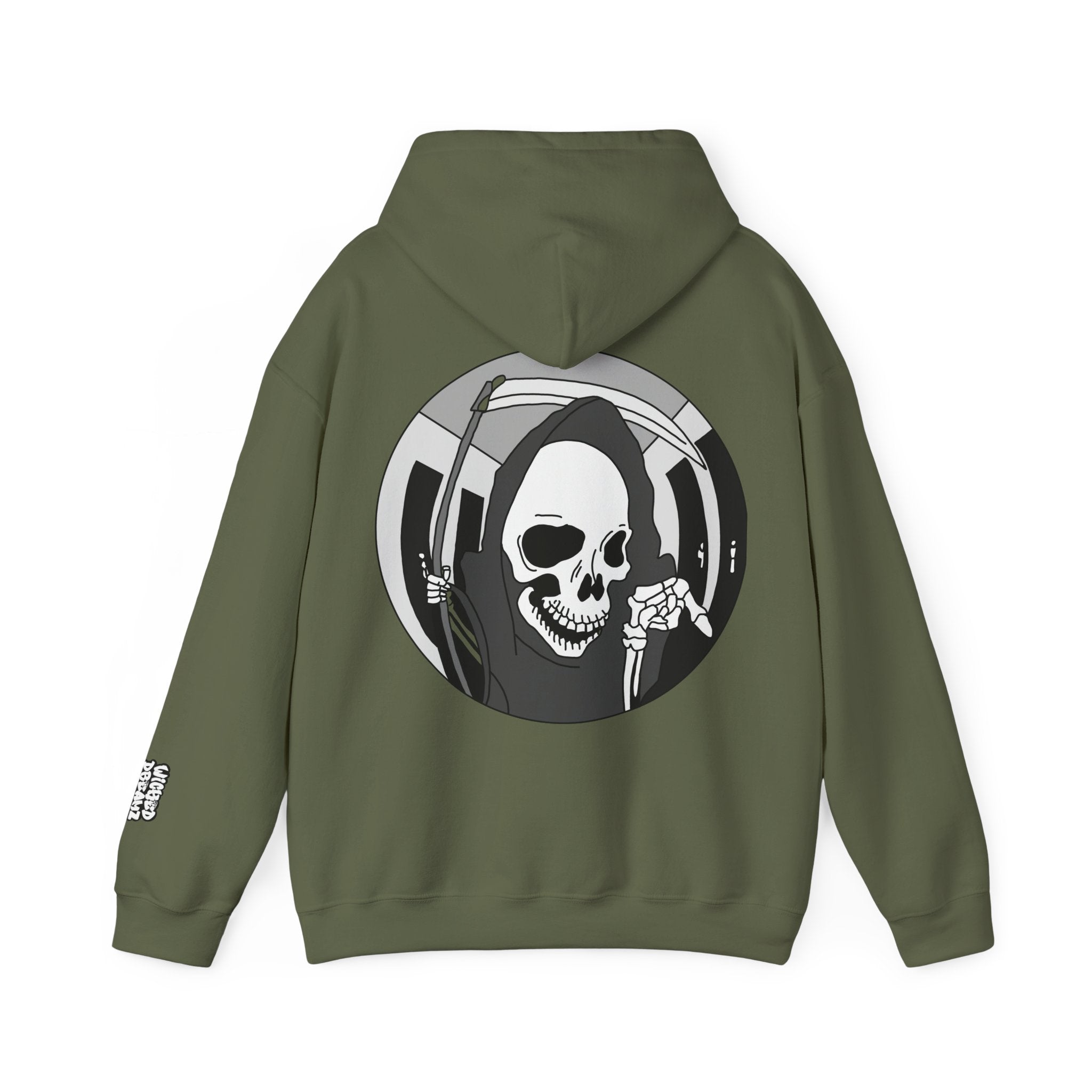 Gothic Grim Reaper Hoodie, Cozy Unisex Sweatshirt for Alternative Fashion Lovers, Perfect for Halloween & Casual Wear