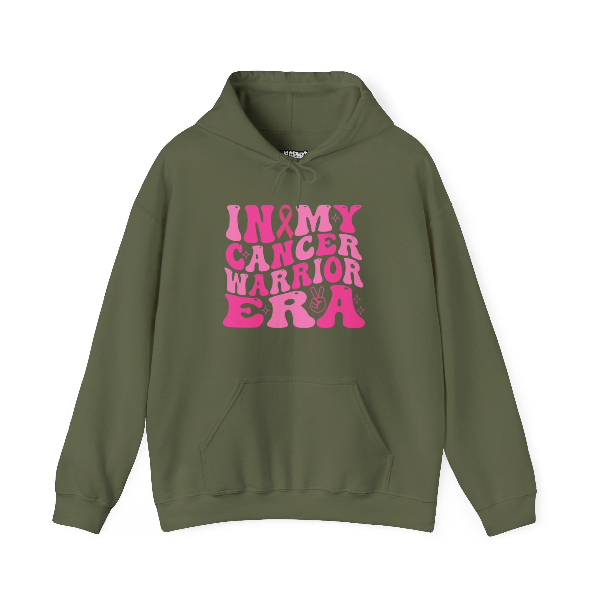 Pink Cancer Warrior Hoodie | Unisex Heavy Blend™ Hooded Sweatshirt for Support, Awareness, Gifts, October Events, Comfortable Wear