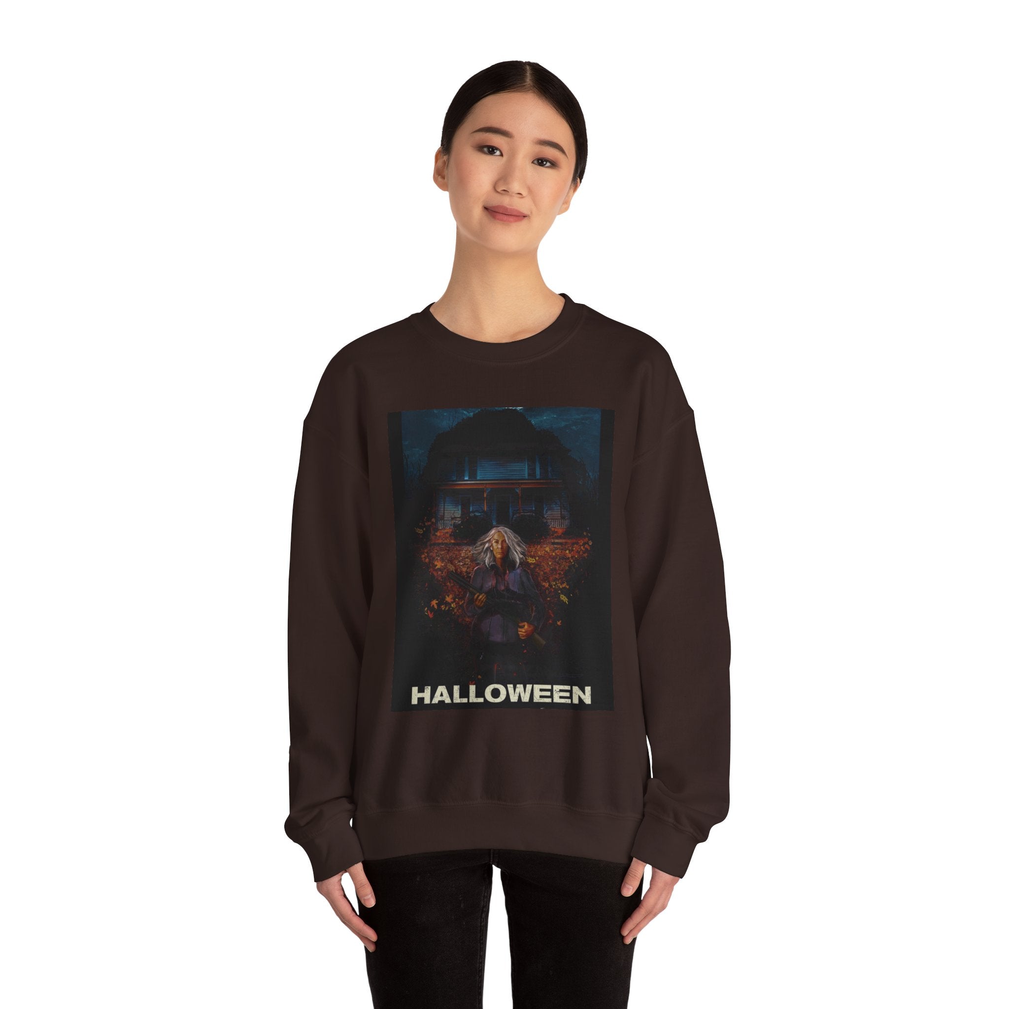 Halloween Crewneck Sweatshirt - Unisex Heavy Blend, Spooky Apparel, Cozy Halloween Outfit, October Festive Wear, Witchy Vibes