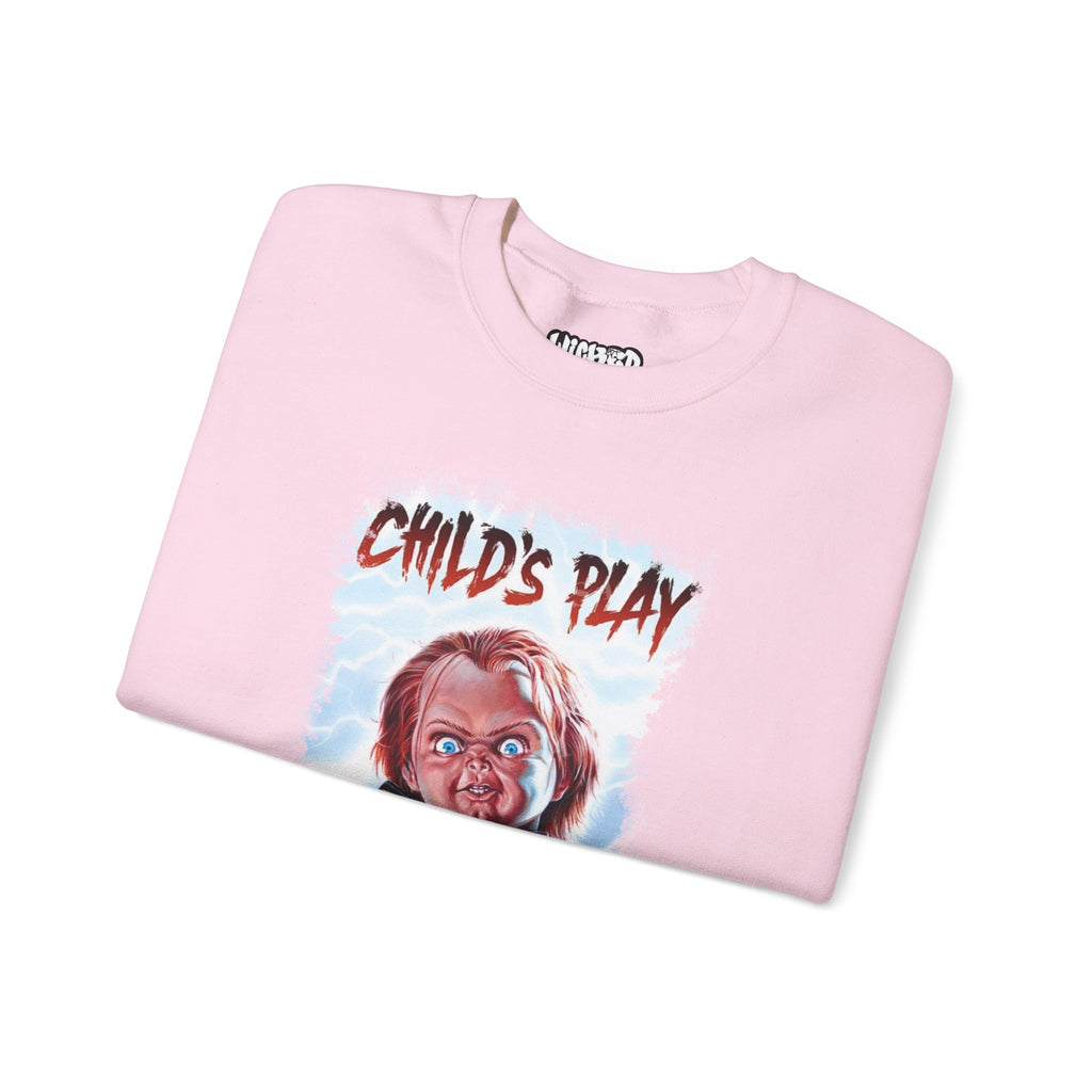 Child’s Play Horror Sweatshirt, Unisex Crewneck, Chucky Movie Merchandise, Halloween Gift, Cozy Horror Apparel