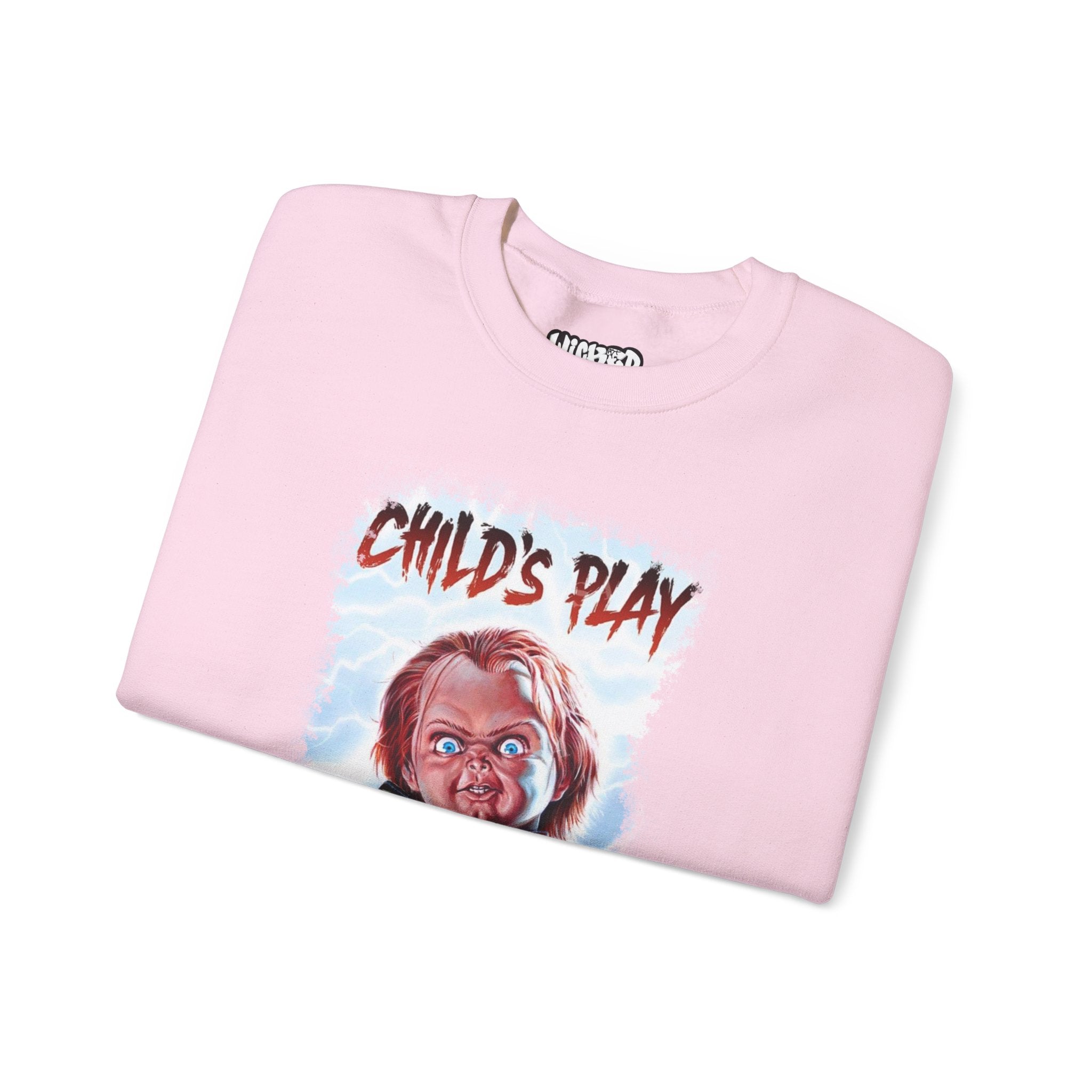 Child’s Play Horror Sweatshirt, Unisex Crewneck, Chucky Movie Merchandise, Halloween Gift, Cozy Horror Apparel