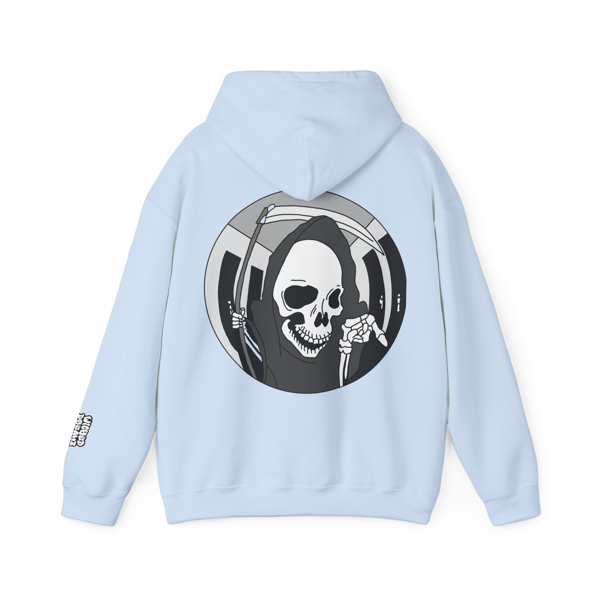 Gothic Grim Reaper Hoodie, Cozy Unisex Sweatshirt for Alternative Fashion Lovers, Perfect for Halloween & Casual Wear
