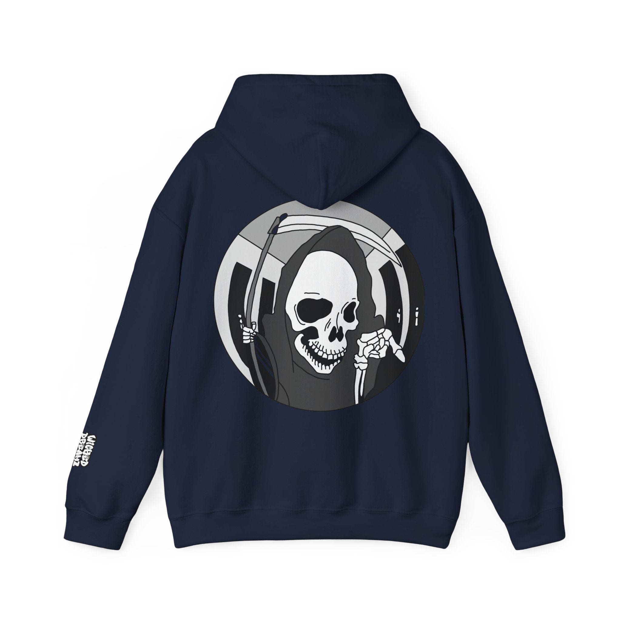 Gothic Grim Reaper Hoodie, Cozy Unisex Sweatshirt for Alternative Fashion Lovers, Perfect for Halloween & Casual Wear