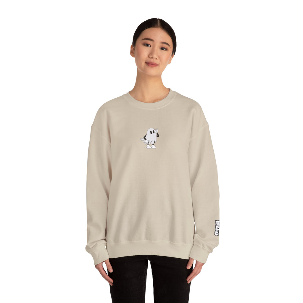 Wicked Cool Ghost Sweatshirt | Halloween Style, Cozy Crewneck, Unisex Fashion, Perfect Gift for Spooky Season, Trendy Streetwear