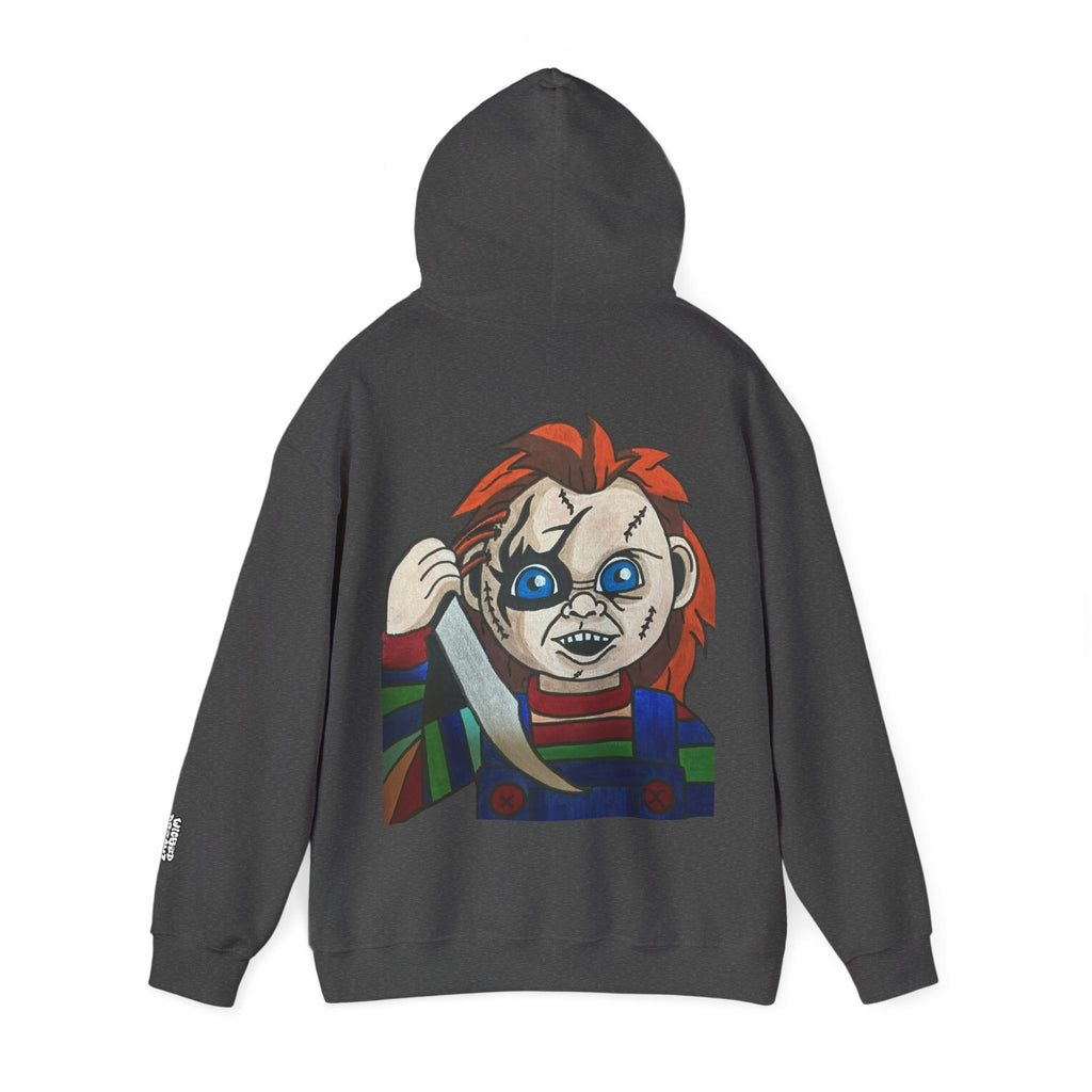 Chucky Graphic Hoodie, Unisex Sweatshirt, Horror Movie Apparel, Gift for Horror Fans, Spooky Season Fashion