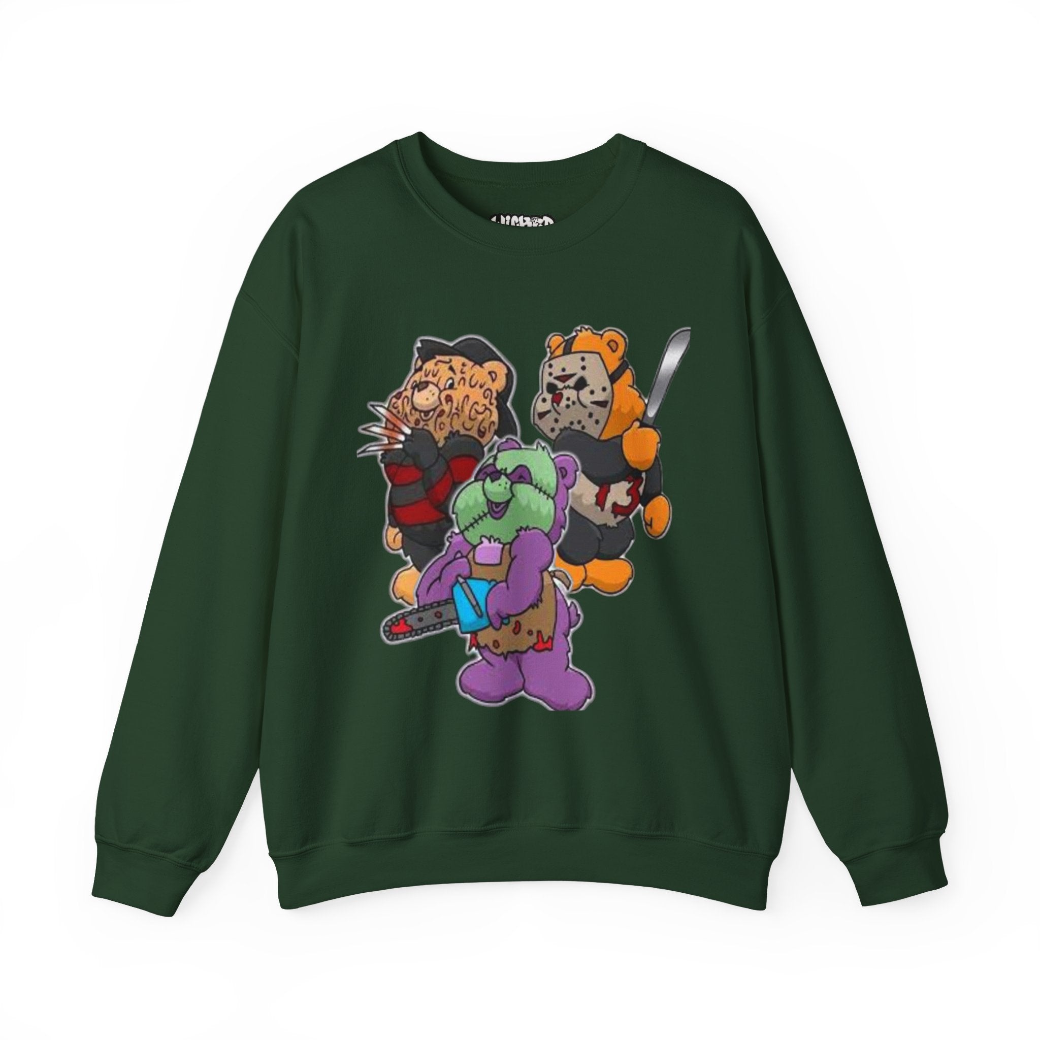Scare bears Crewneck Sweatshirt, Fun Casualwear, Fall Fashion, Gift for Horror Fans, Cozy and Unique