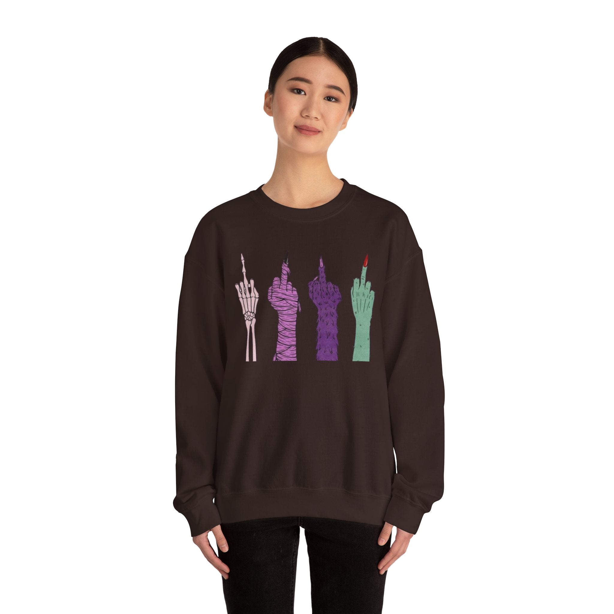 Artistic Skeleton Crewneck Sweatshirt, Unique Graphic Sweatshirt, Trendy Unisex Pullover, Statement Apparel, Casual Streetwear