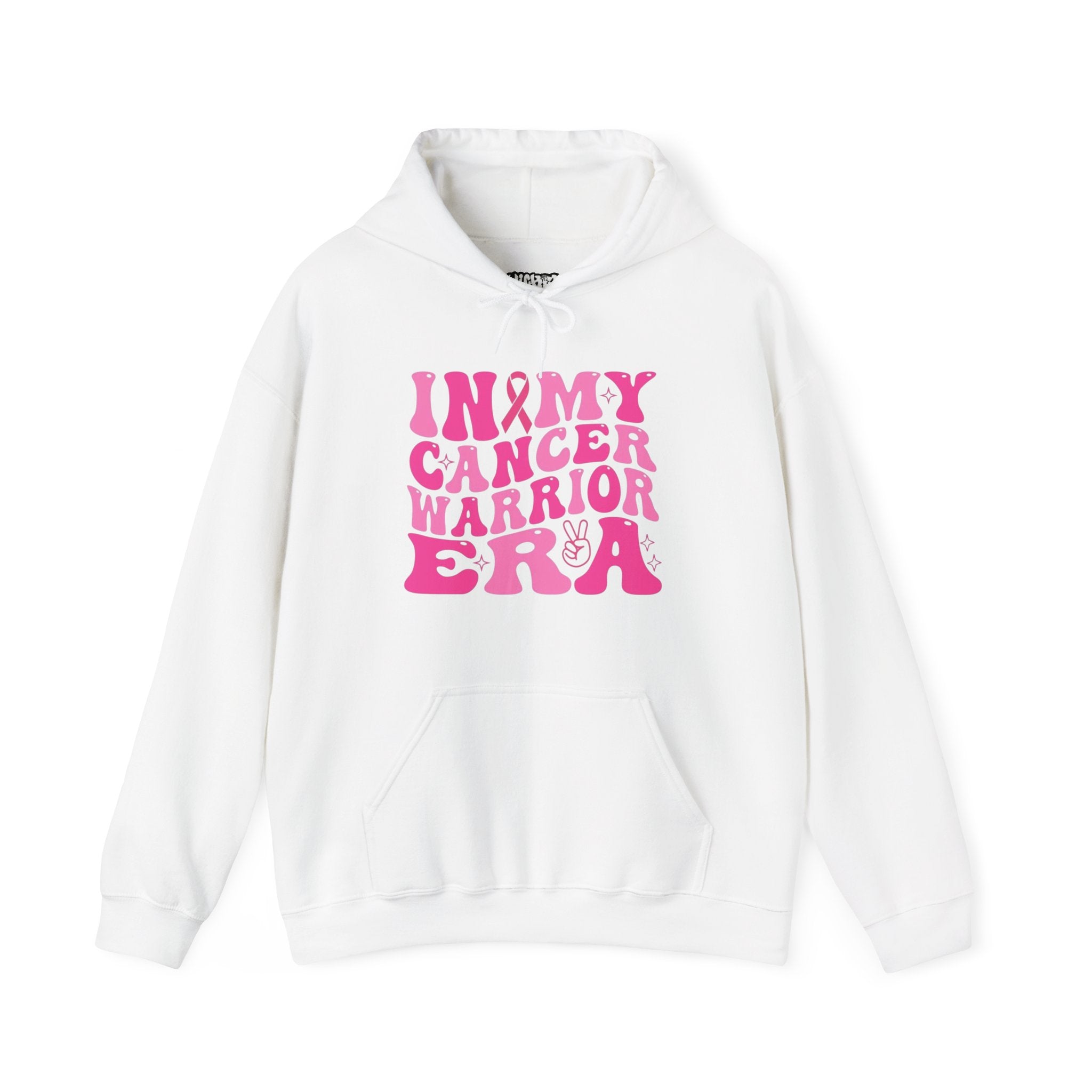 Pink Cancer Warrior Hoodie | Unisex Heavy Blend™ Hooded Sweatshirt for Support, Awareness, Gifts, October Events, Comfortable Wear
