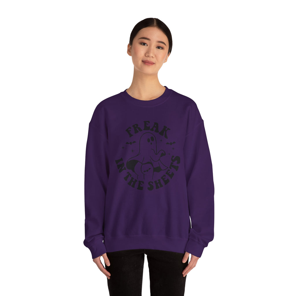 Ghostly Humor Crewneck Sweatshirt: Perfect for Halloween, Cozy Nights, Casual Wear, Ghost Lover Gift, Spooky Season Apparel