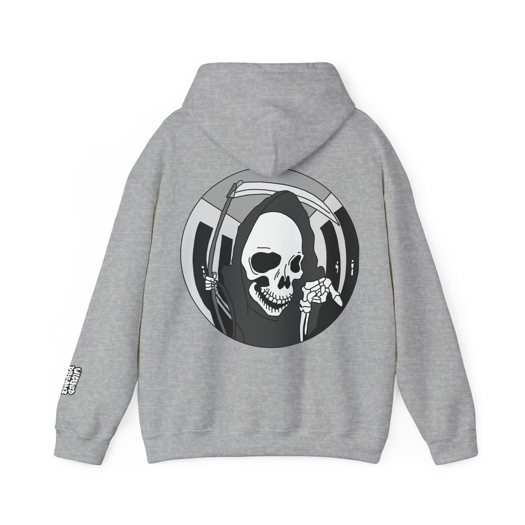 Gothic Grim Reaper Hoodie, Cozy Unisex Sweatshirt for Alternative Fashion Lovers, Perfect for Halloween & Casual Wear
