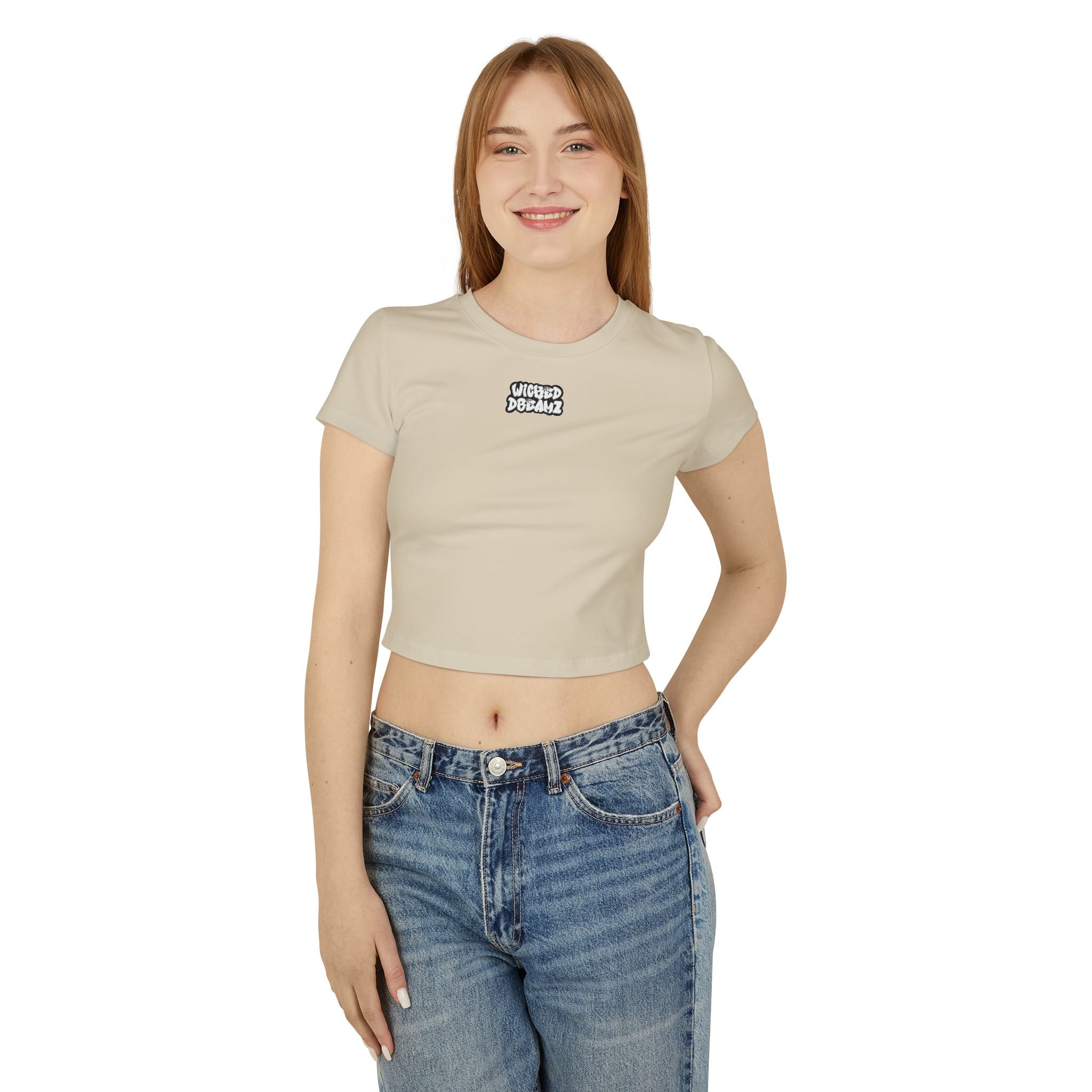 Wicked Dreams Women's Baby Tee, Cute Graphic Crop Top, Casual Summer Shirt, Gift for Her, Trendy Weekend Wear