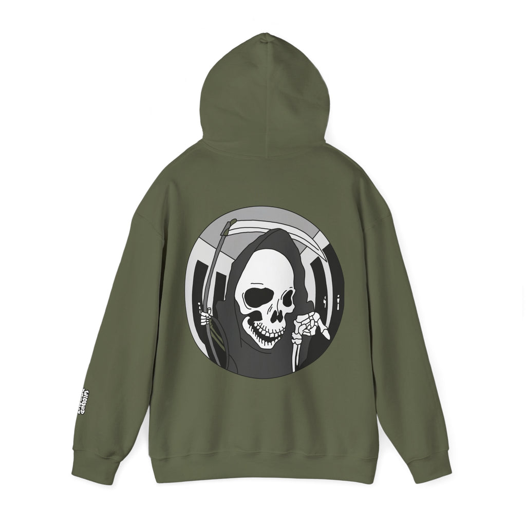 Gothic Grim Reaper Hoodie, Cozy Unisex Sweatshirt for Alternative Fashion Lovers, Perfect for Halloween & Casual Wear