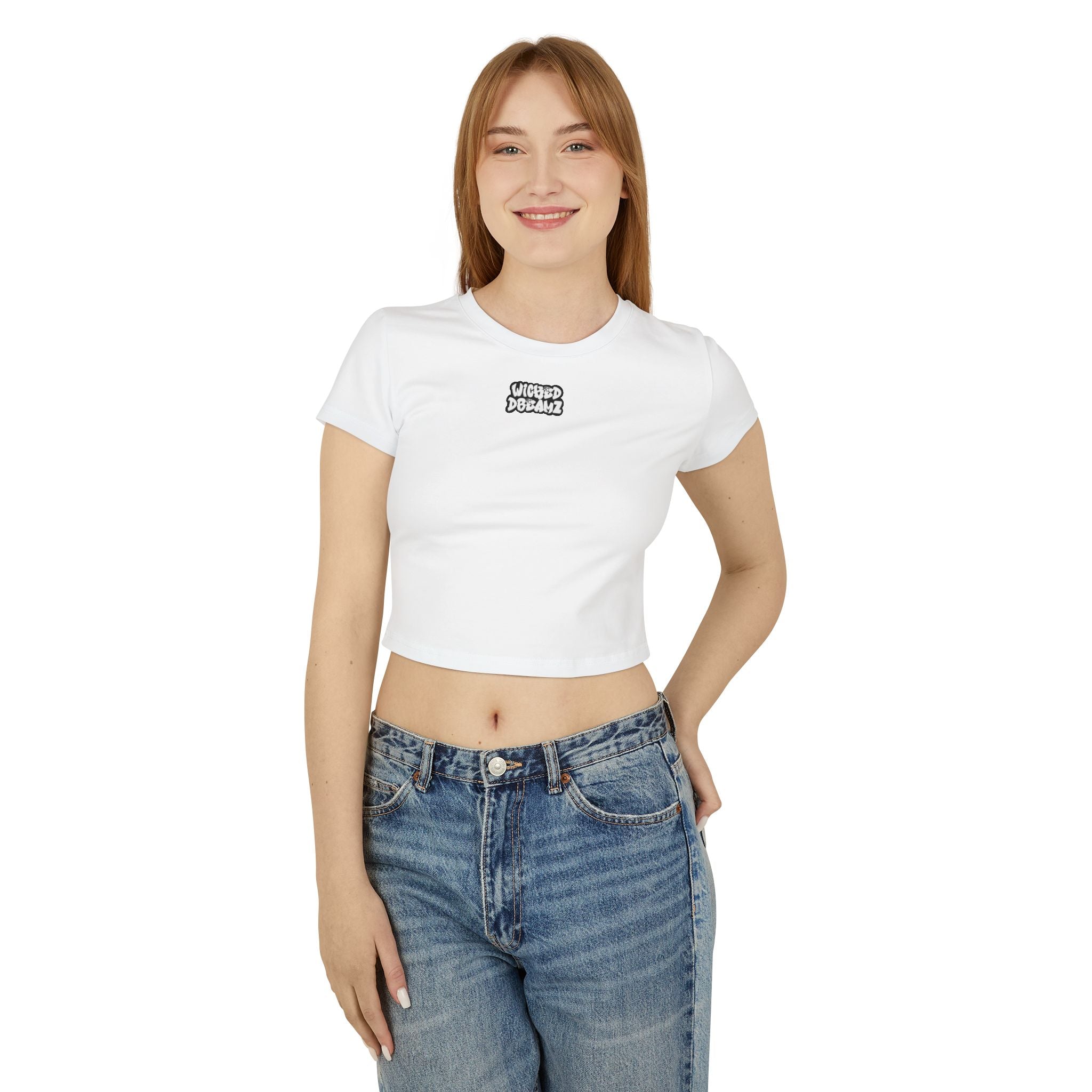 Wicked Dreams Women's Baby Tee, Cute Graphic Crop Top, Casual Summer Shirt, Gift for Her, Trendy Weekend Wear