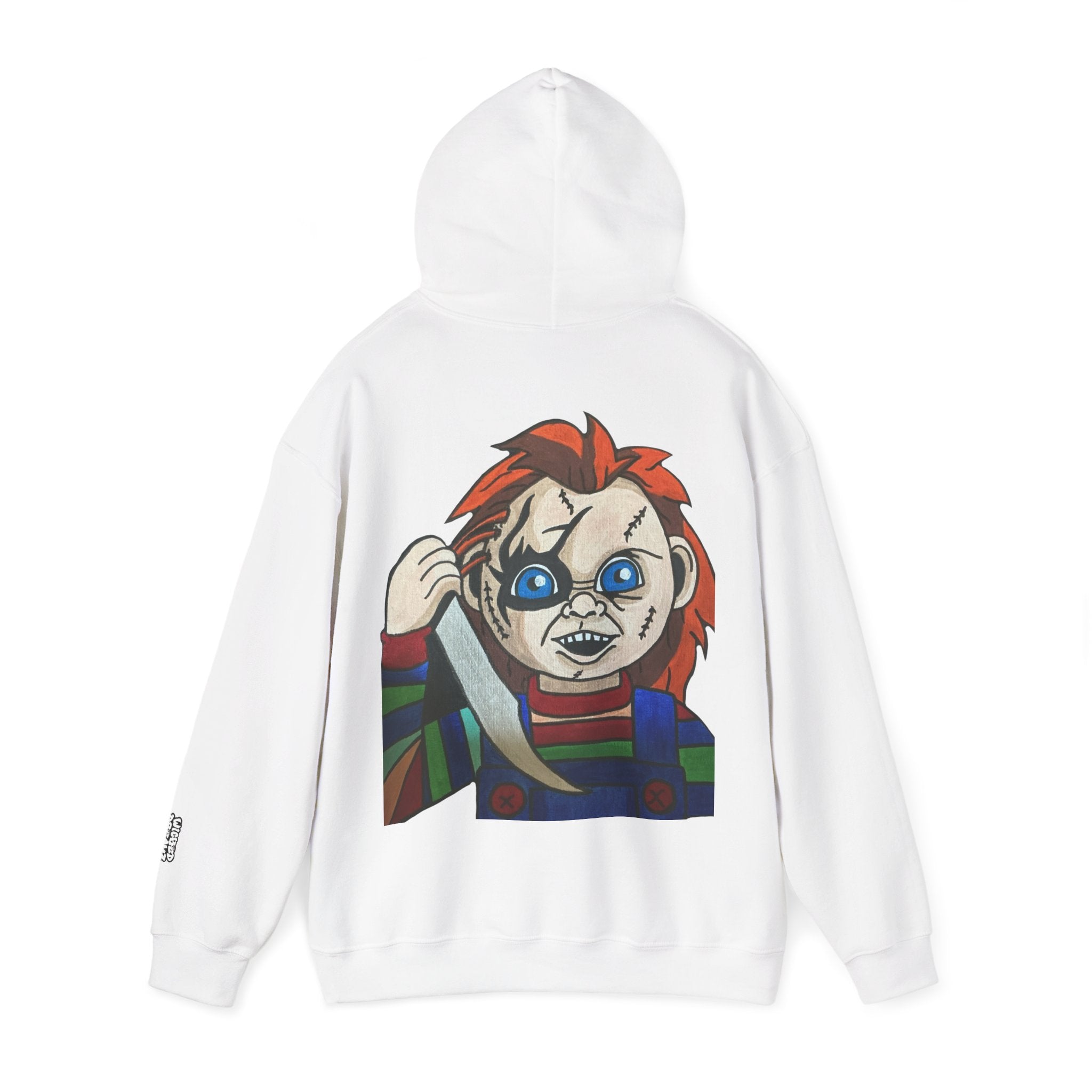 Chucky Graphic Hoodie, Unisex Sweatshirt, Horror Movie Apparel, Gift for Horror Fans, Spooky Season Fashion