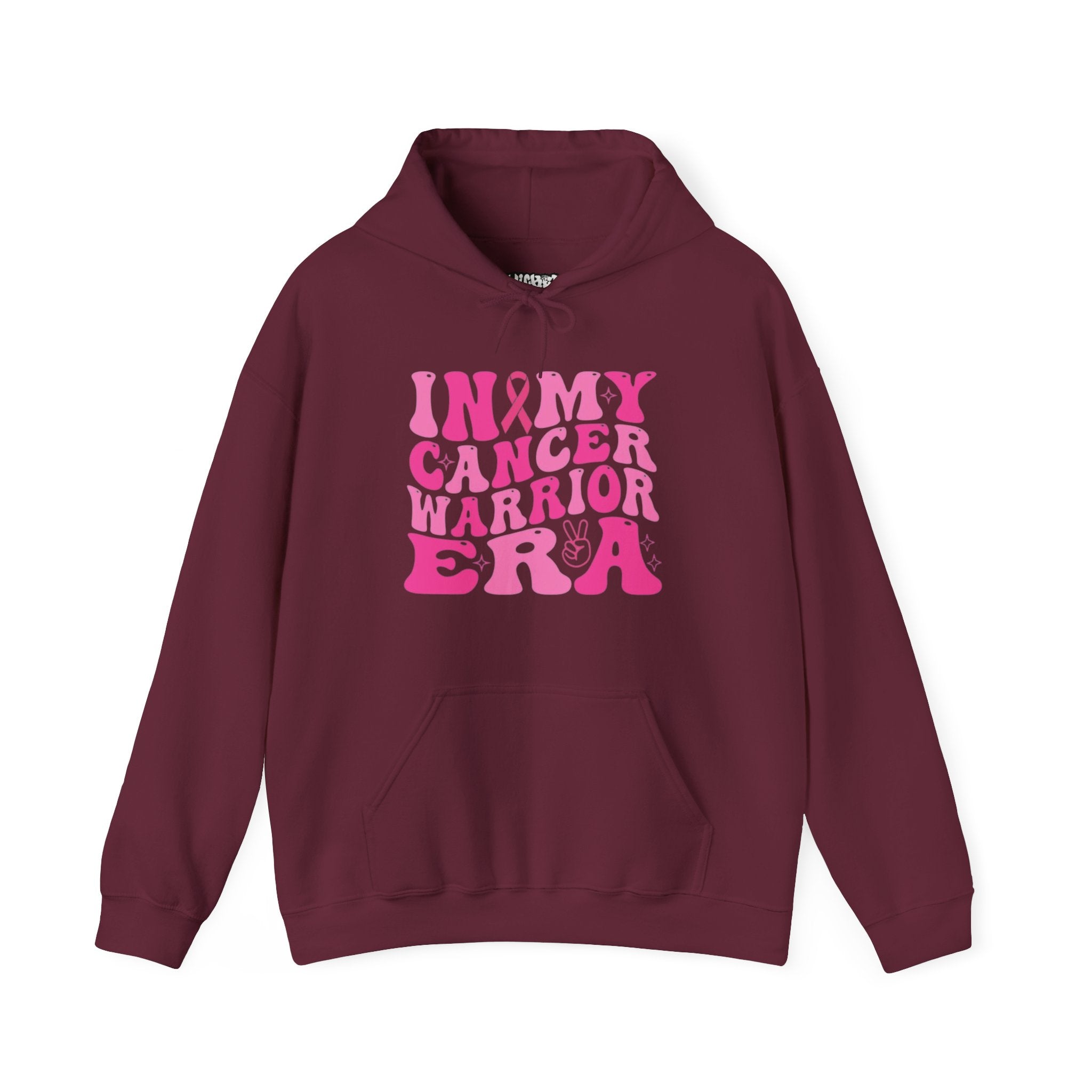 Pink Cancer Warrior Hoodie | Unisex Heavy Blend™ Hooded Sweatshirt for Support, Awareness, Gifts, October Events, Comfortable Wear