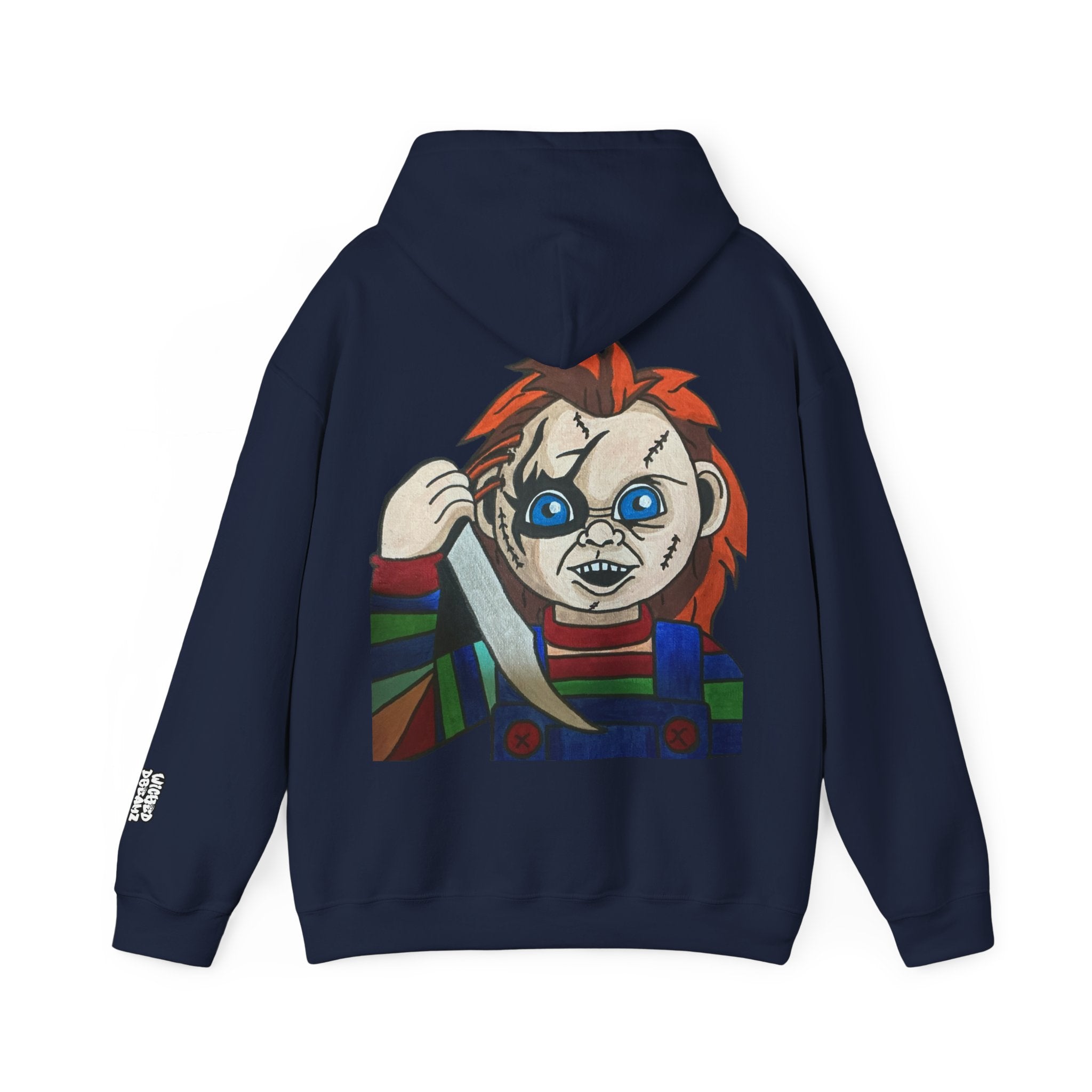Chucky Graphic Hoodie, Unisex Sweatshirt, Horror Movie Apparel, Gift for Horror Fans, Spooky Season Fashion
