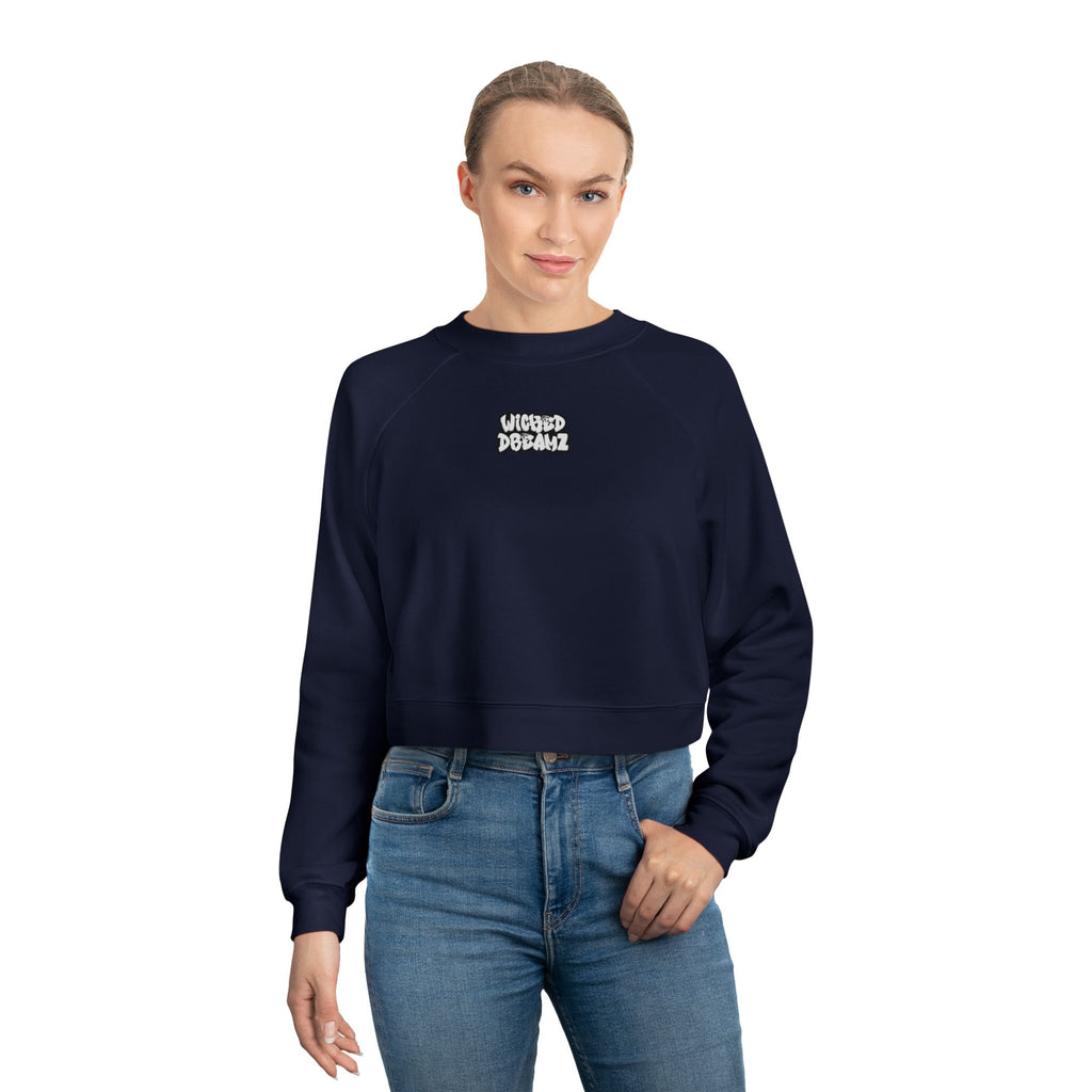 Wicked Dreamz Cropped Fleece Sweatshirt, Casual Layering Pullover, Gift for Her, Fall Fashion Essential, Cozy Lounge Sweater