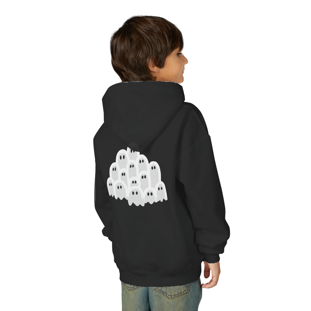 Youth Ghostly Fun Sweatshirt, Halloween Hoodie, Kids Pullover, Trick or Treat, Cozy Boo Apparel, Spooky Season Style
