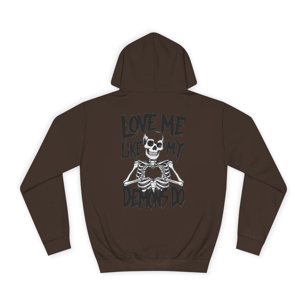 Unisex Skull Art College Hoodie, Casual Halloween Sweatshirt, College Student Gift, Graphic Hoodie for Men and Women, Trendy Layering Wear