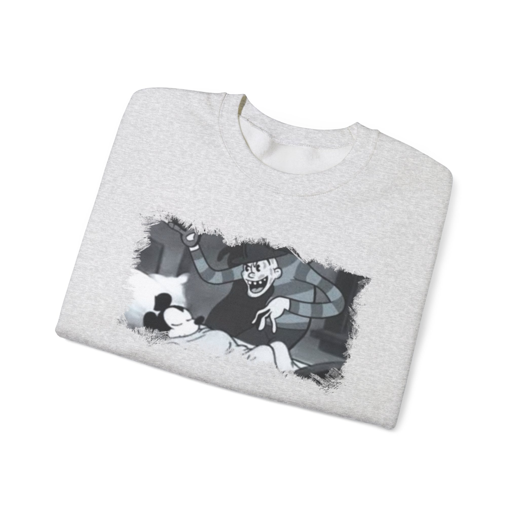 Vintage Cartoon-Inspired Unisex Crewneck Sweatshirt, Cozy Gift for Friends, Relaxed Style, Perfect for Casual Outings, Cartoon Lover Apparel