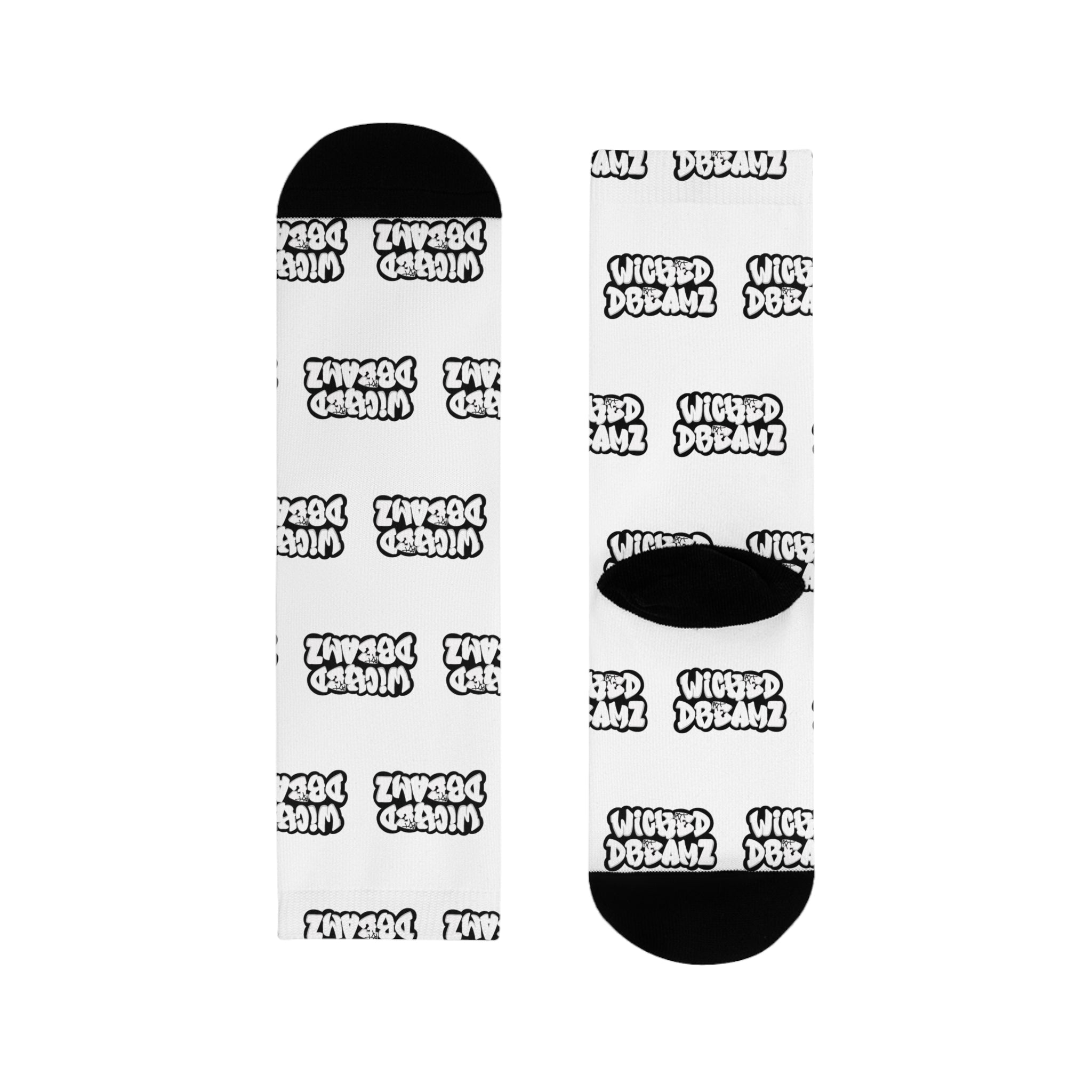 Wicked Domain Sublimation Crew Socks, Fun Casual Socks, Gift for Sock Lovers, Unique Statement Socks, Ideal for Everyday Wear