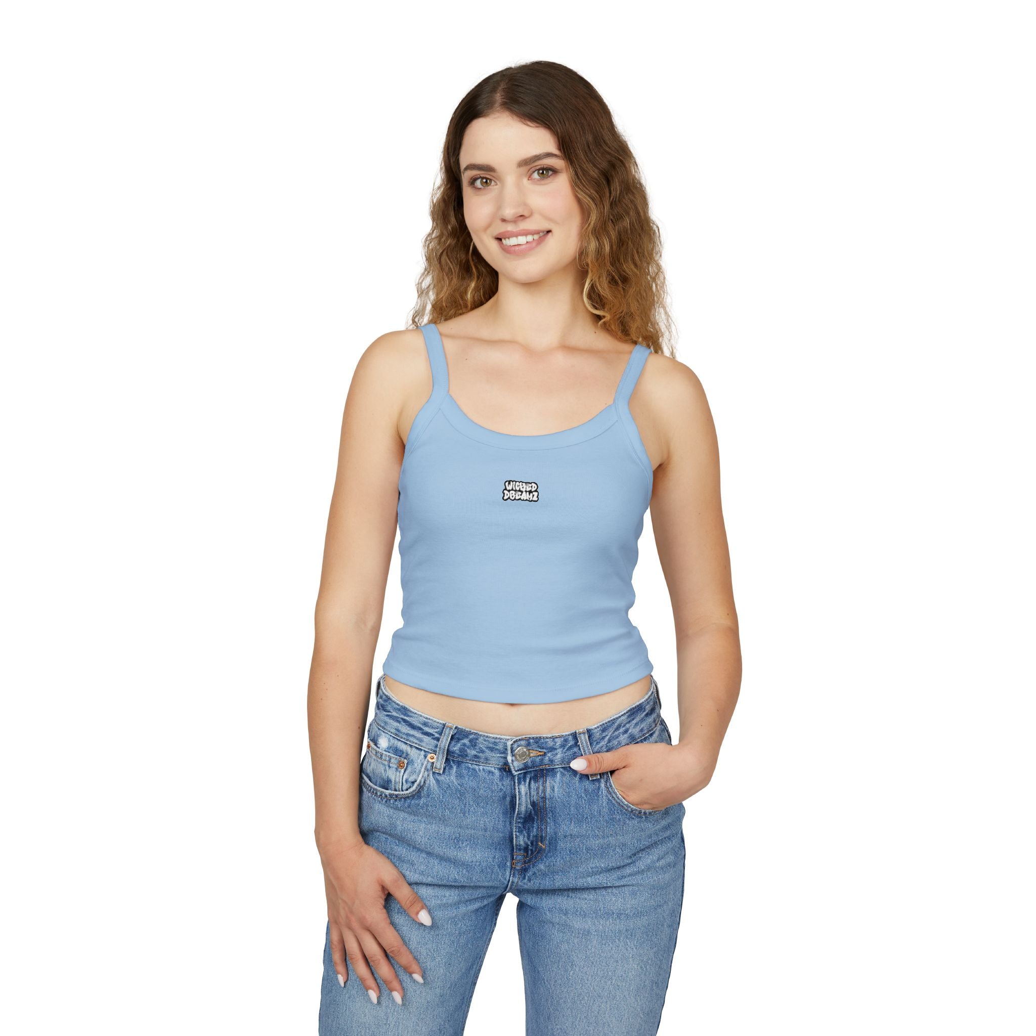 Wicked Dreamz Spaghetti Strap Tank Top, Casual Summer Top, Lightweight Layering Piece, Perfect for Festivals, Beach Days, and Everyday Wear