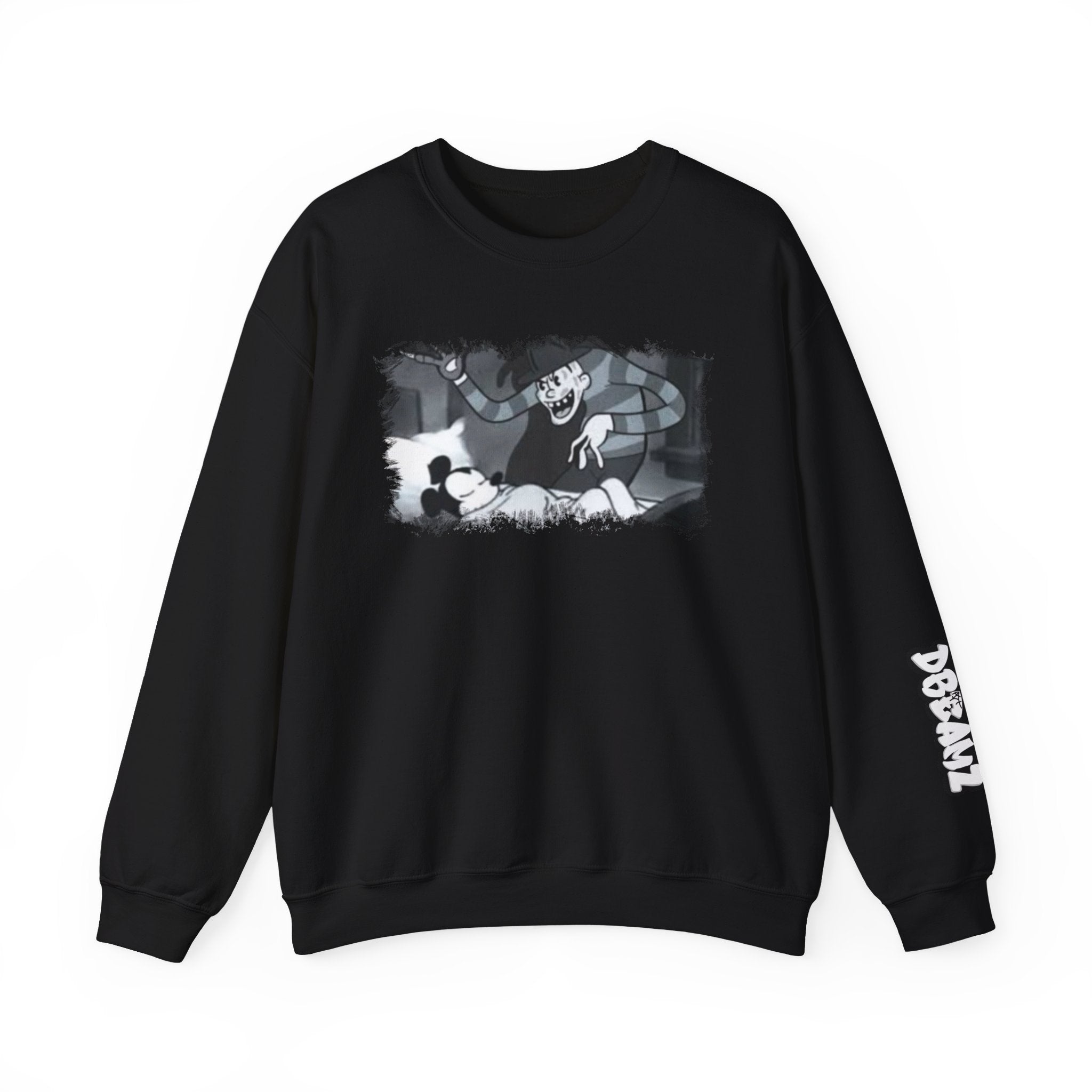 Vintage Cartoon-Inspired Unisex Crewneck Sweatshirt, Cozy Gift for Friends, Relaxed Style, Perfect for Casual Outings, Cartoon Lover Apparel